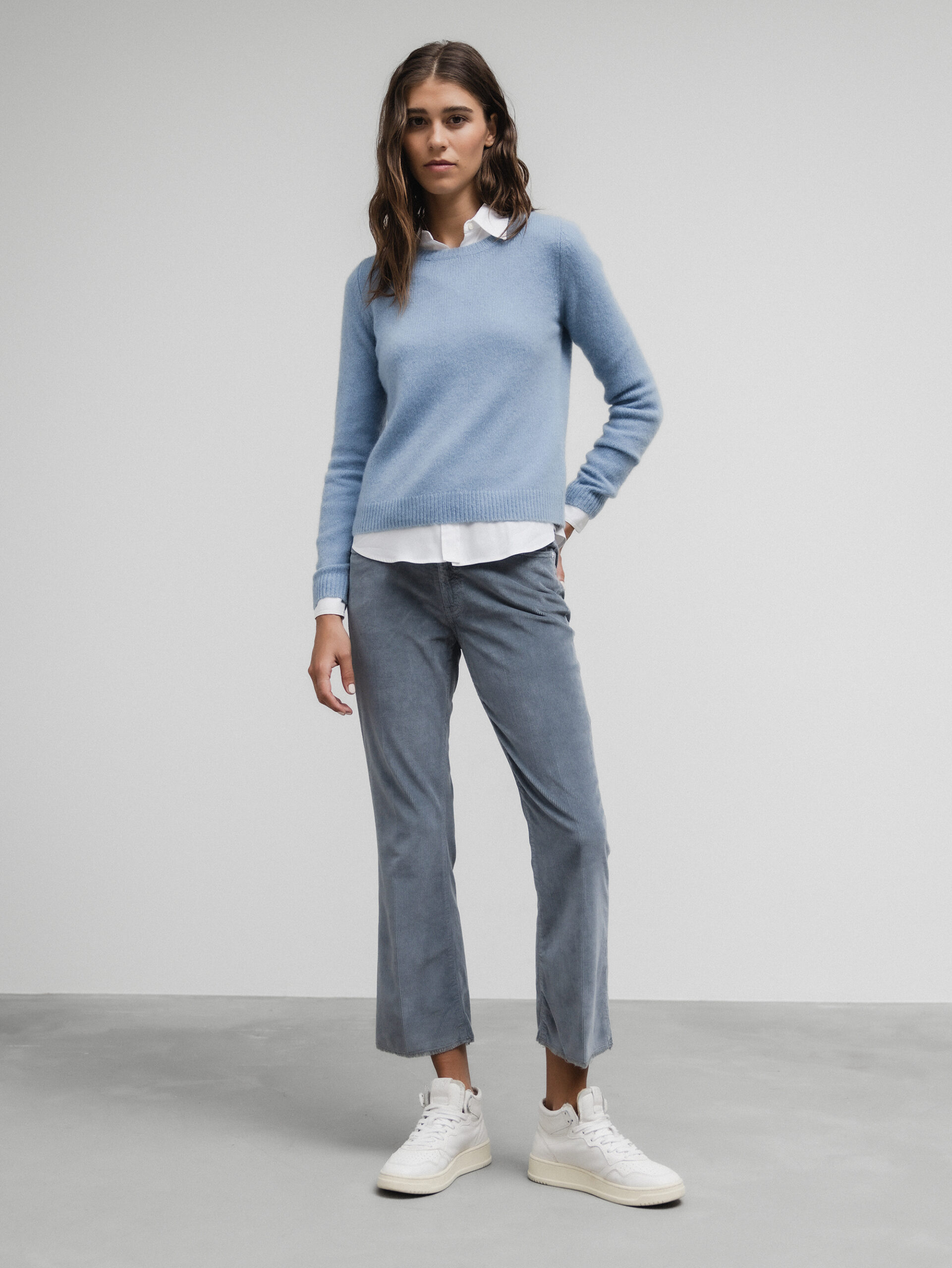 NINE IN THE MORNING Kick Flared Cordhose Damen (AVIO)