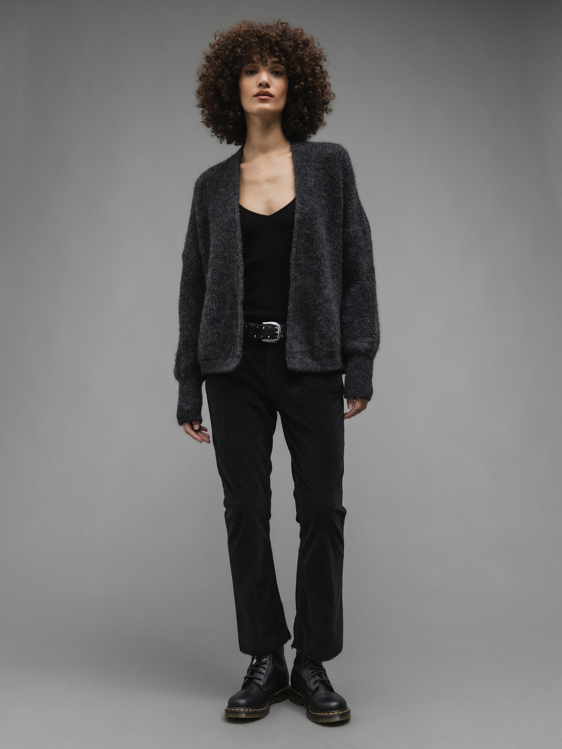 NINE IN THE MORNING Flared Cordhose Damen (NERO)