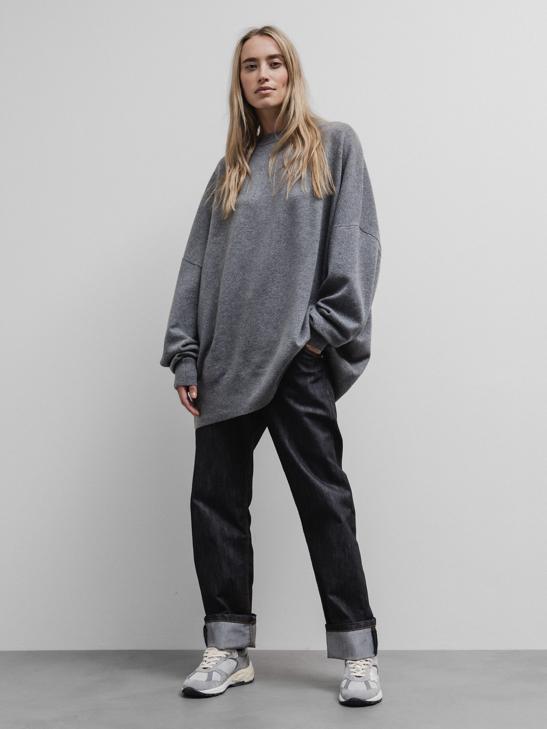 DANIELS Oversized Feinstrickpullover Damen (D.GRAU MEL.19003)
