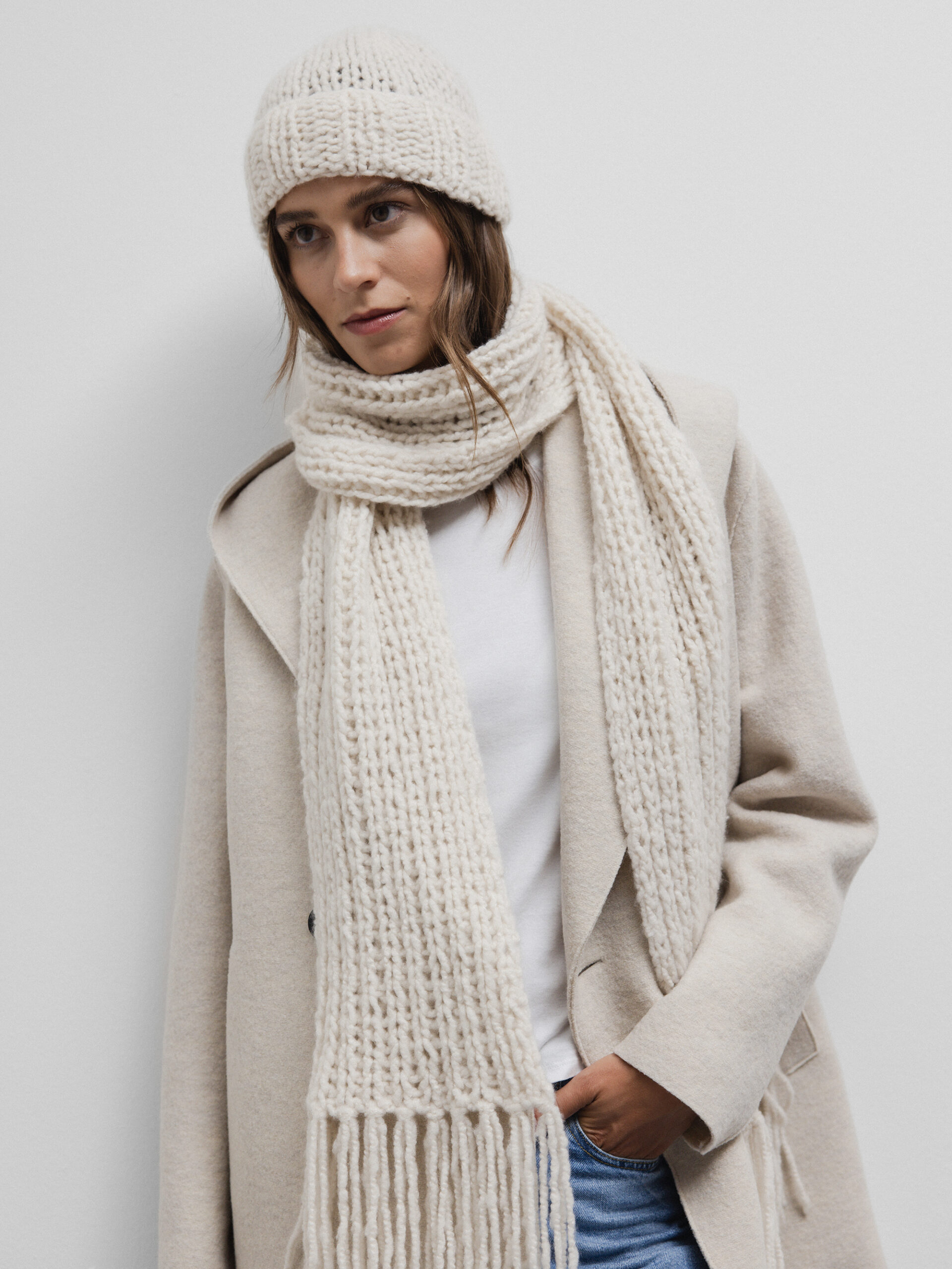 DANIELS Schal aus Cashmere Damen (OFF WHITE)