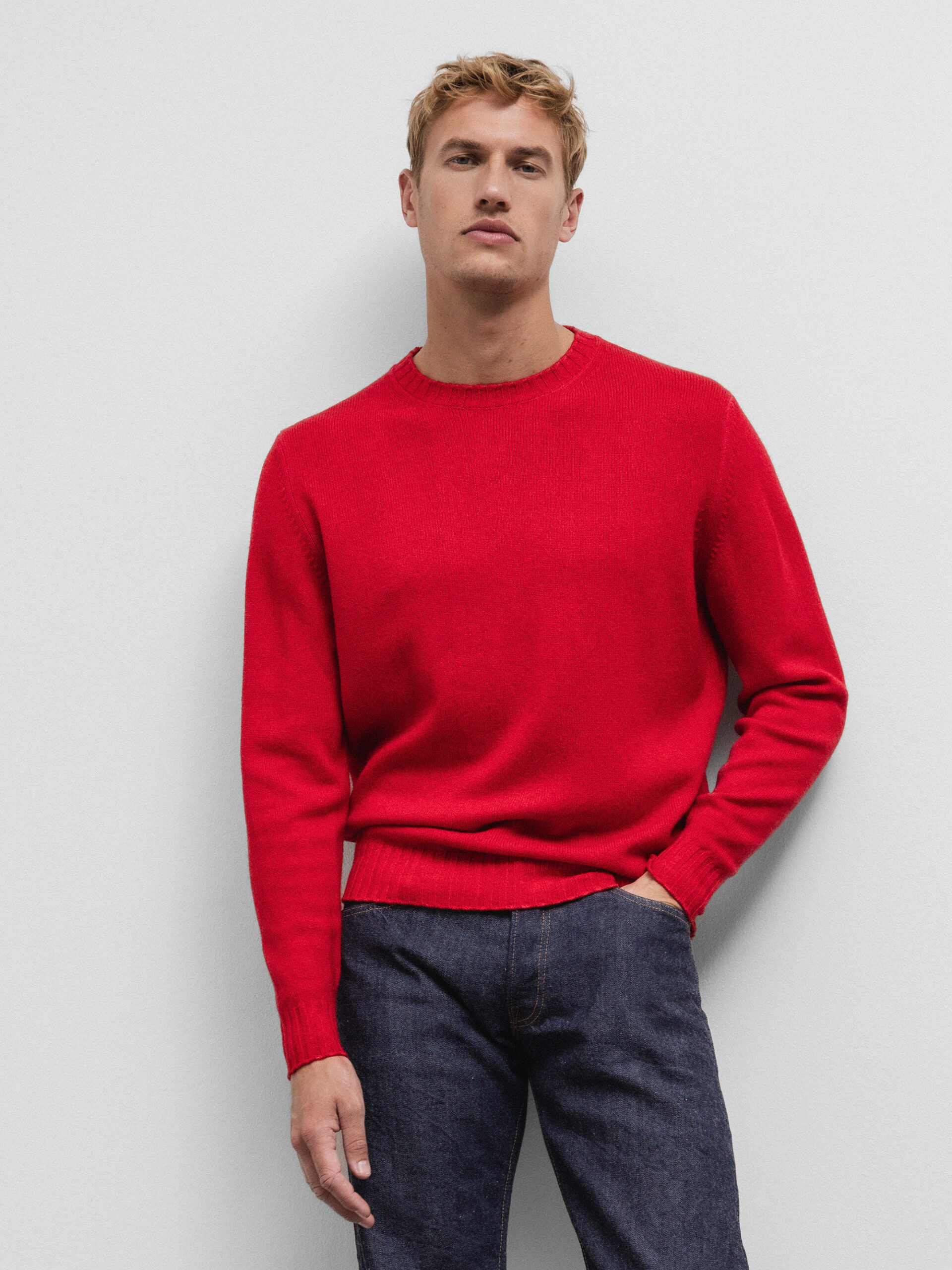 FILIPPO DE LAURENTIIS Pullover aus Merinowolle Herren (N351 CHERRY)