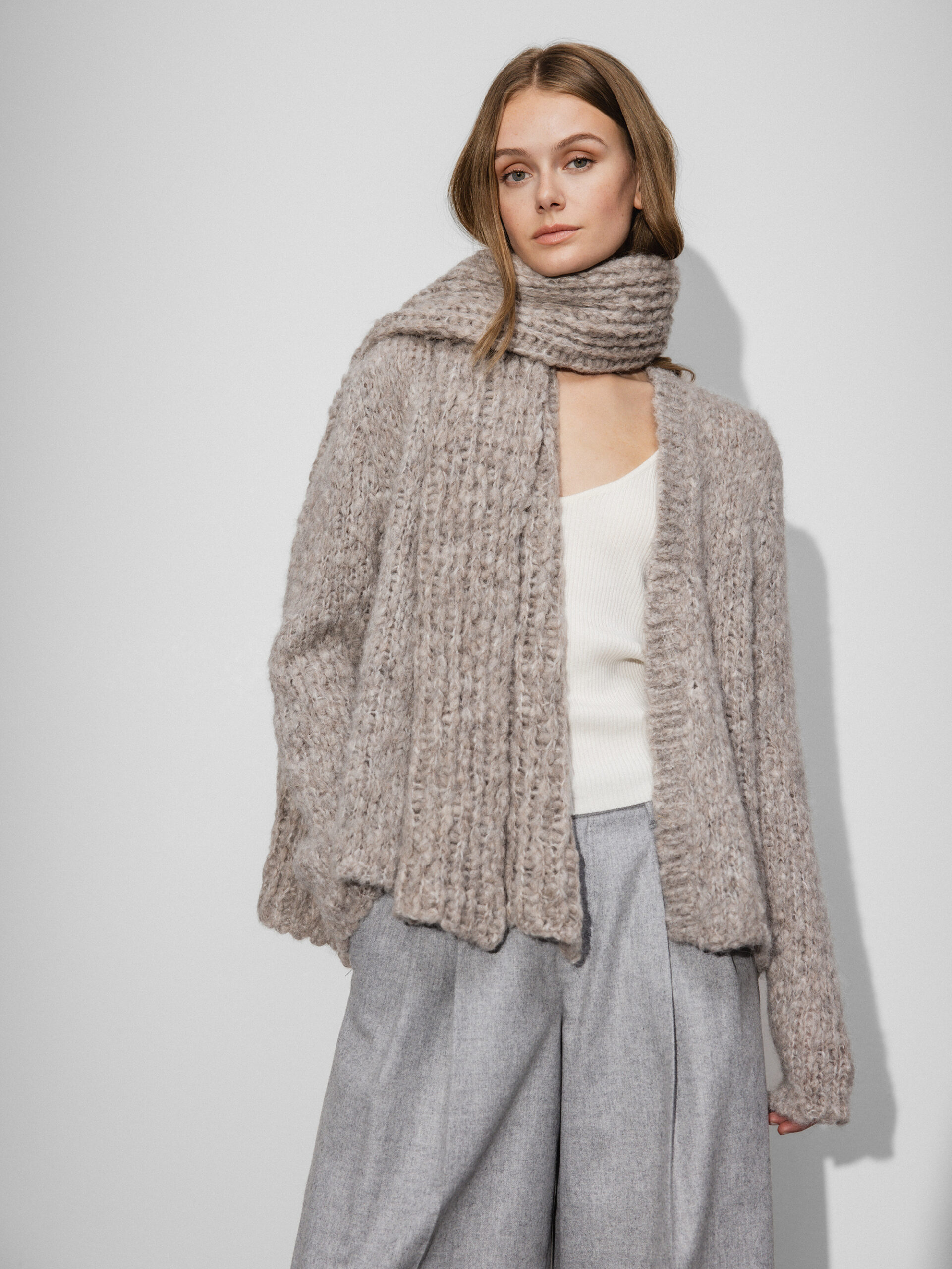 SIBIN LINNEBJERG Cardigan aus Alpakawolle Damen (9126 LT SAND)