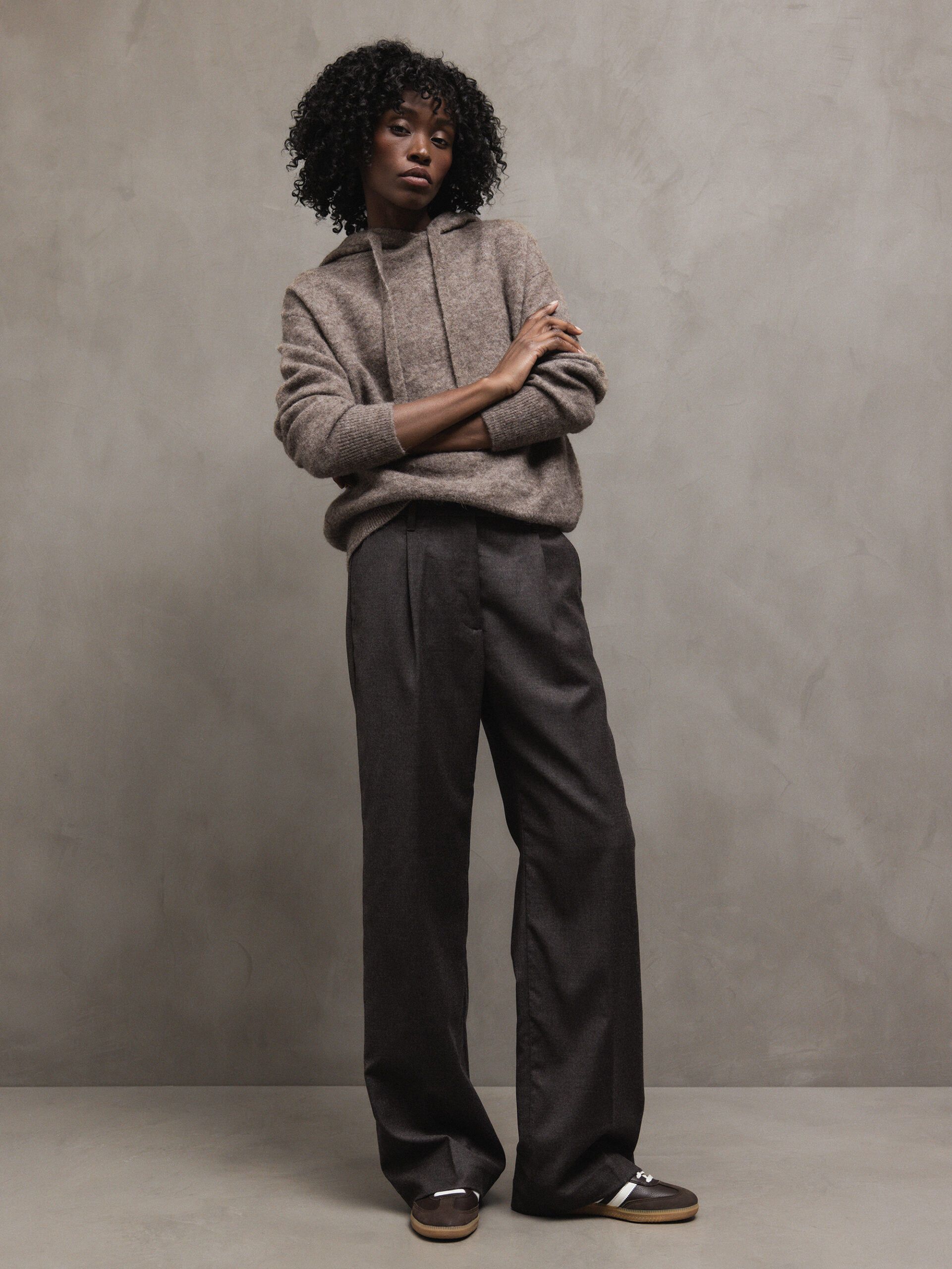 KNIT-TED Pullover mit Kapuze Damen (203 WALNUT)