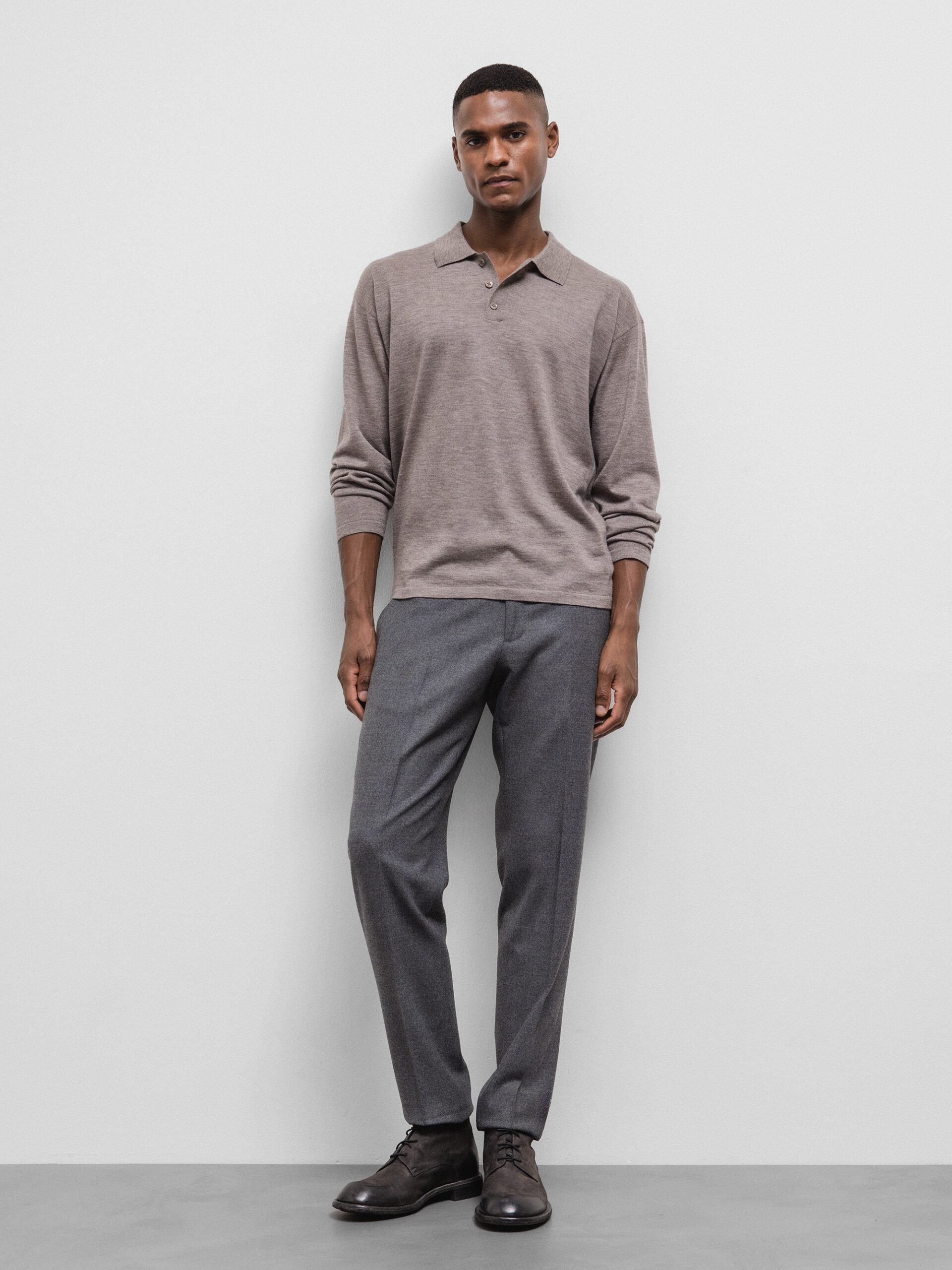 BRIGLIA Chinohose aus Schurwolle Herren (80 GREY)