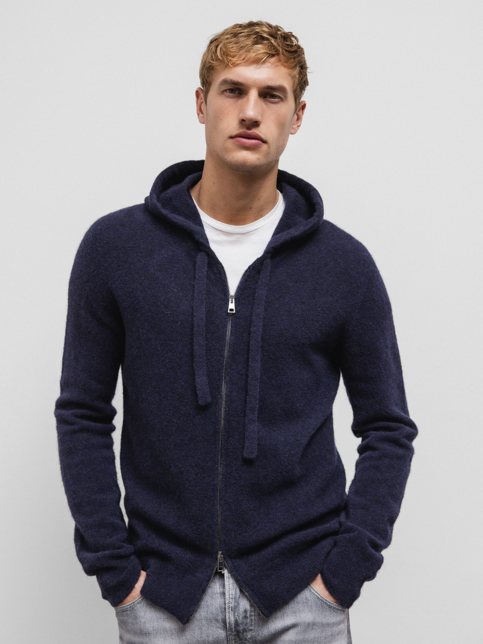 ROBERTO COLLINA Strickjacke aus Wolle Herren (10 NAVY)