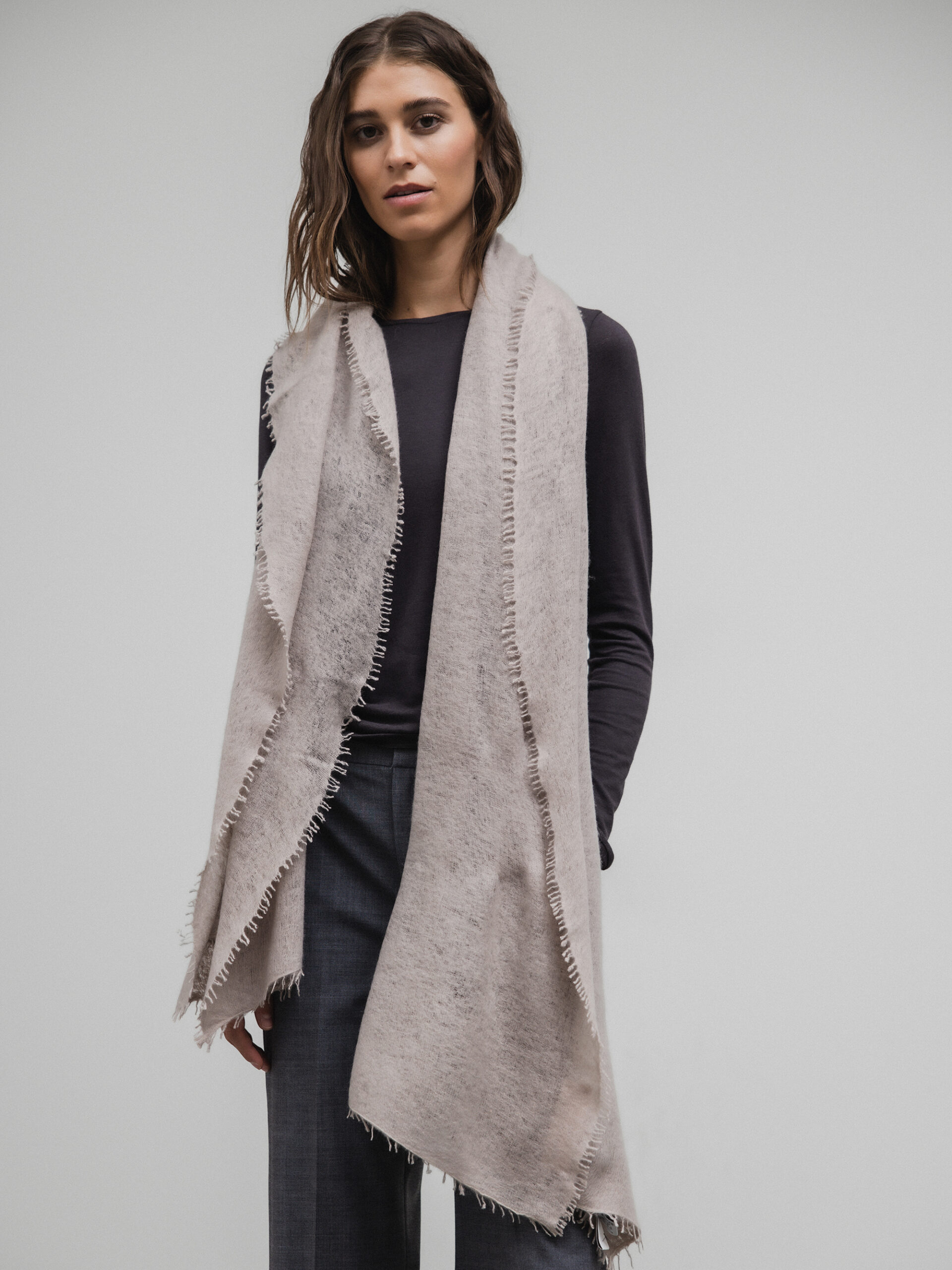 PUR SCHOEN Schal aus Cashmere Damen (4023 NOUGAT)