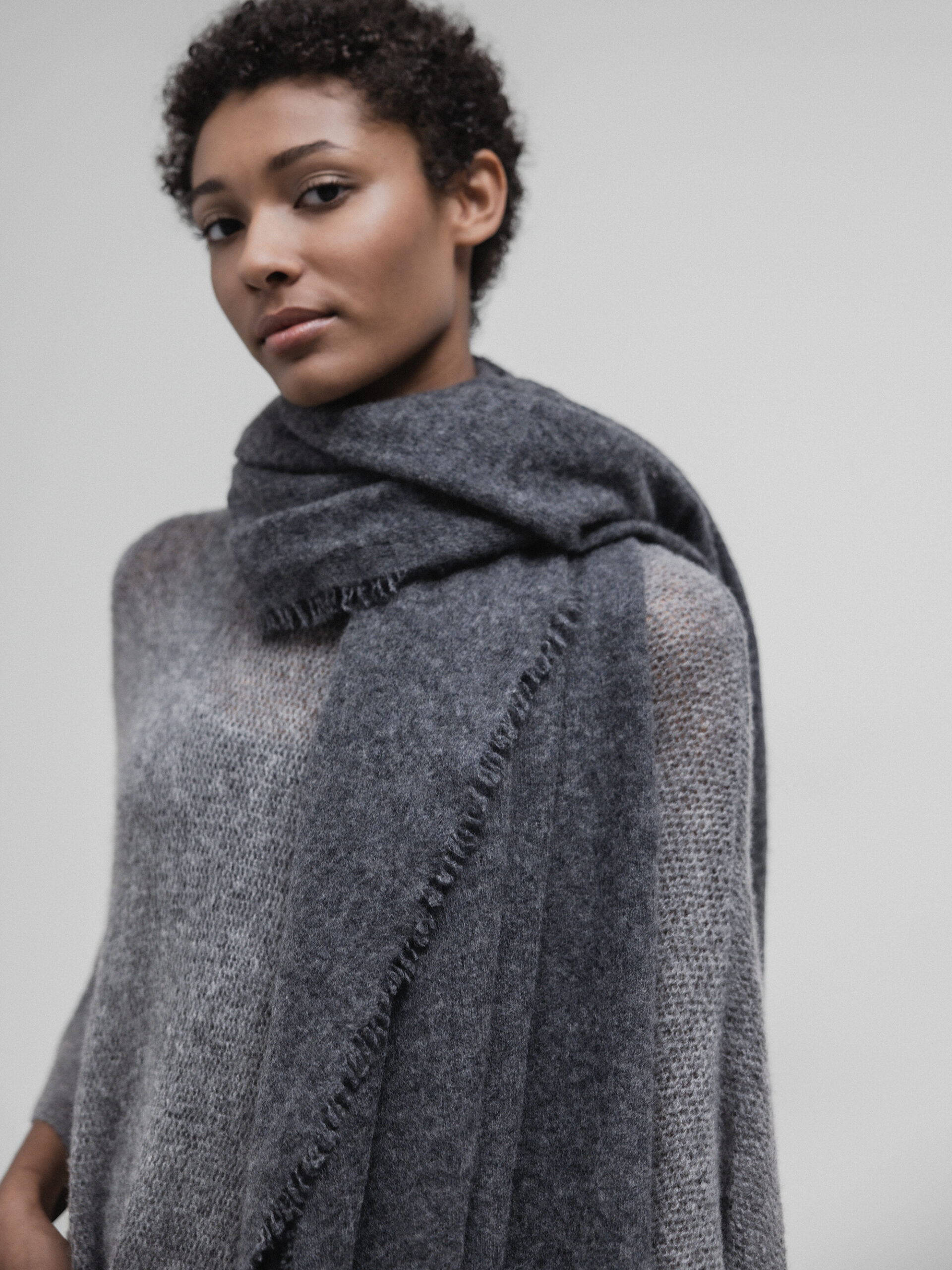 PUR SCHOEN Schal aus Cashmere Damen (9960 ANTHRAZIT)