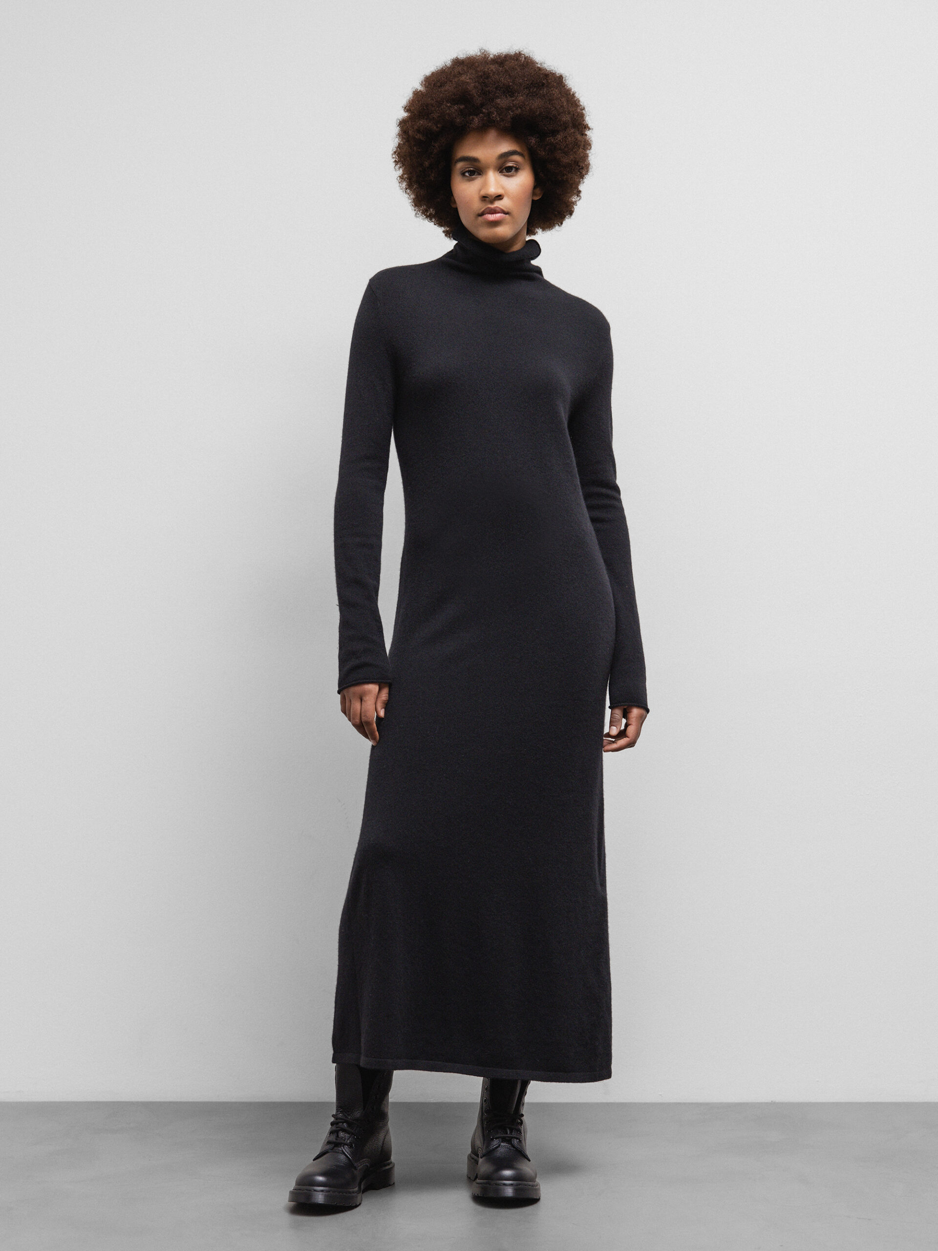 LISA YANG Maxi- Strickkleid aus Cashmere Damen (BLACK)