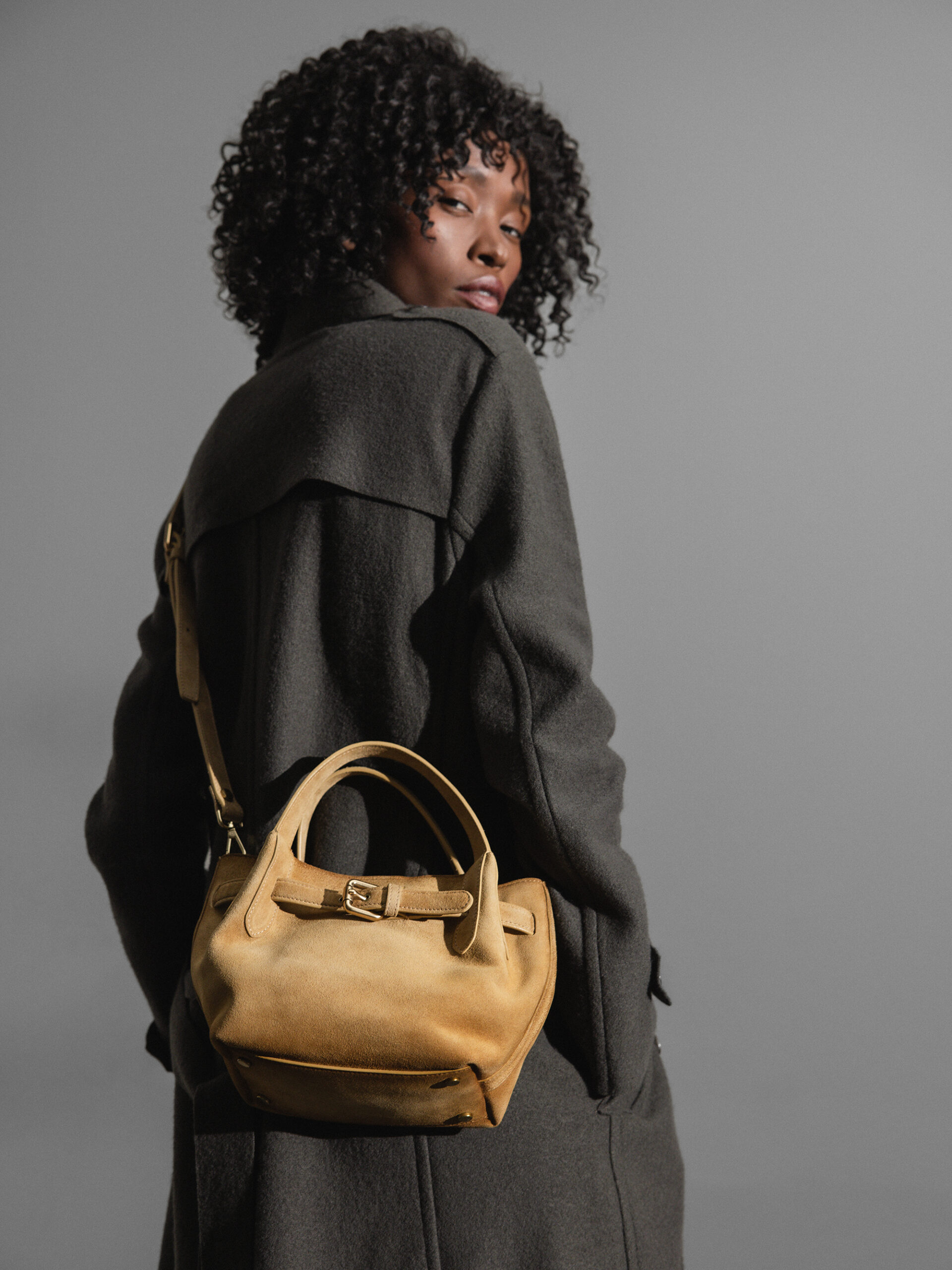 OFFICINE CREATIVE Handtasche aus Veloursleder Damen (ALCE)