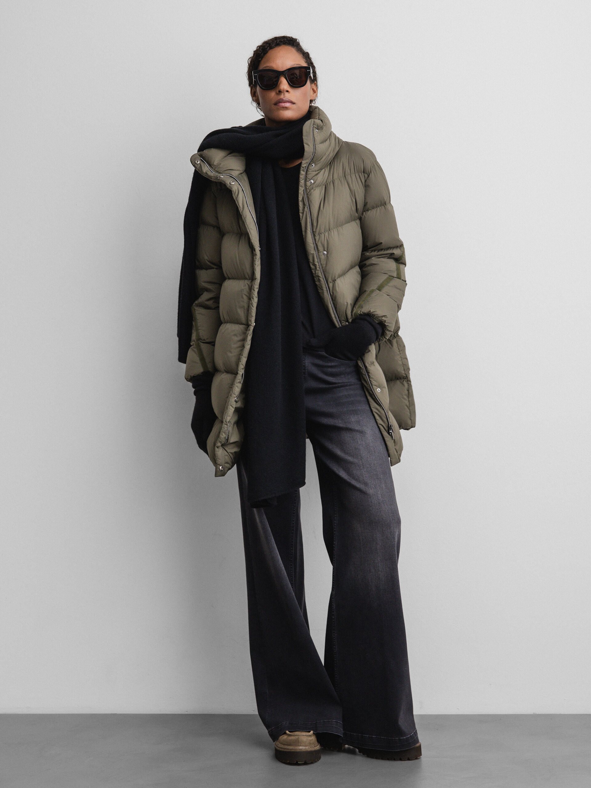 HERNO Lange Daunenjacke Damen (7720 OLIV)