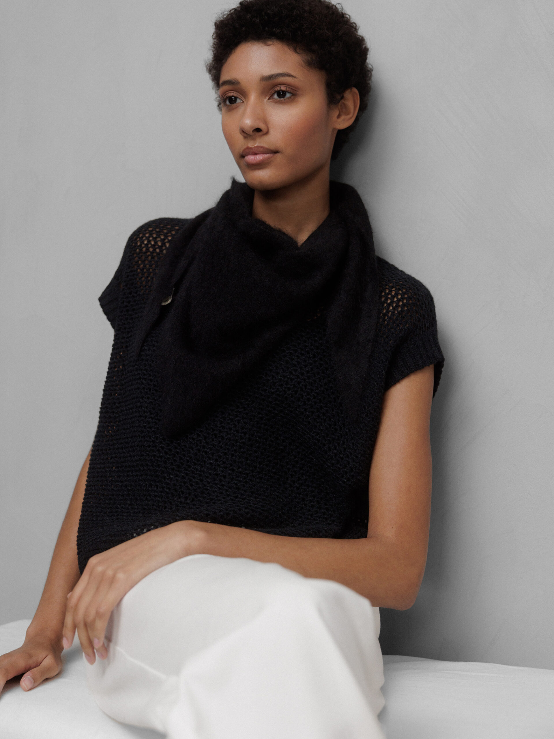 DANIELS Schal aus Cashmere Damen (BLACK)