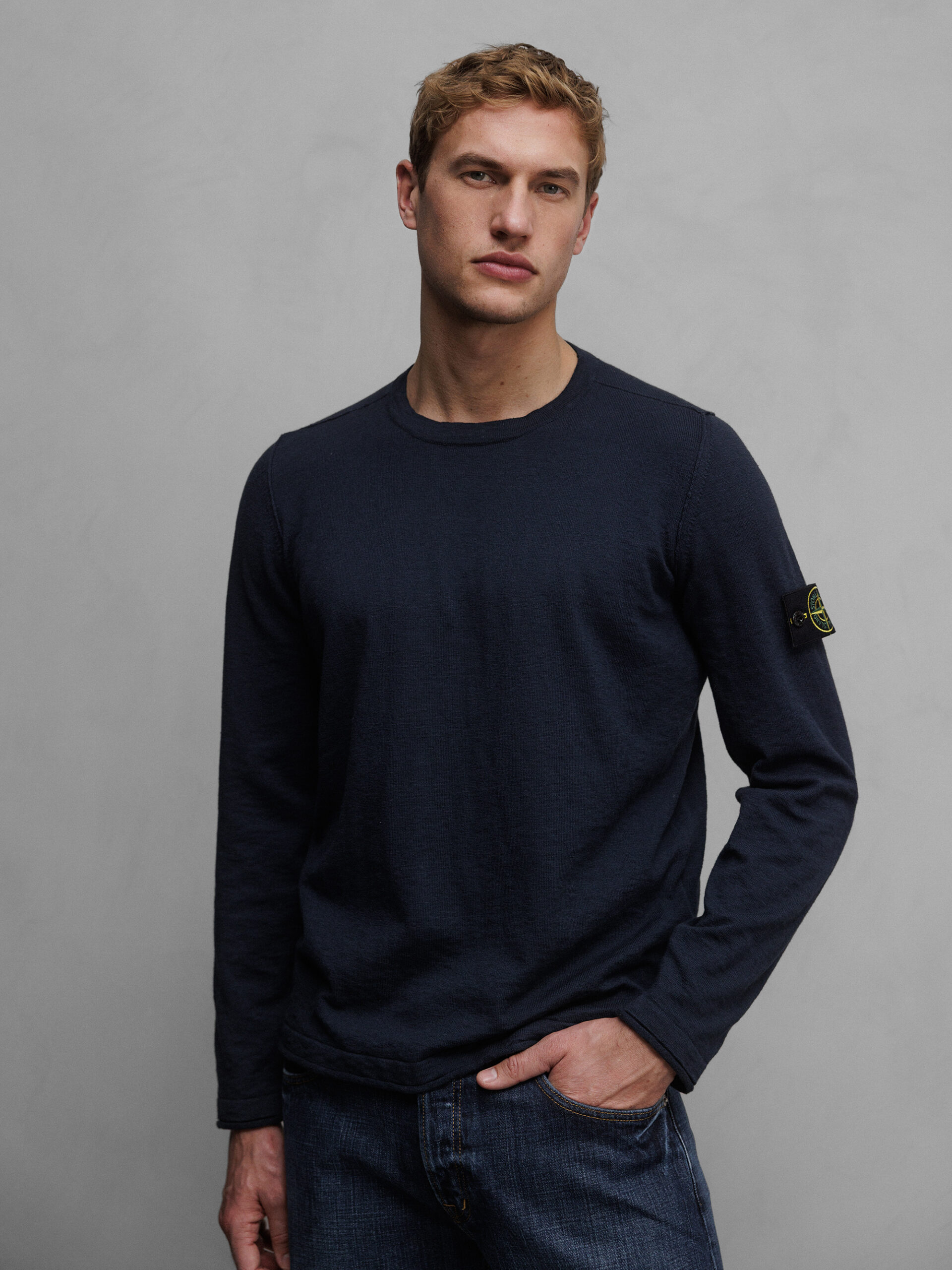 STONE ISLAND Pullover aus Baumwolle Herren (V0020 NAVY BLUE)