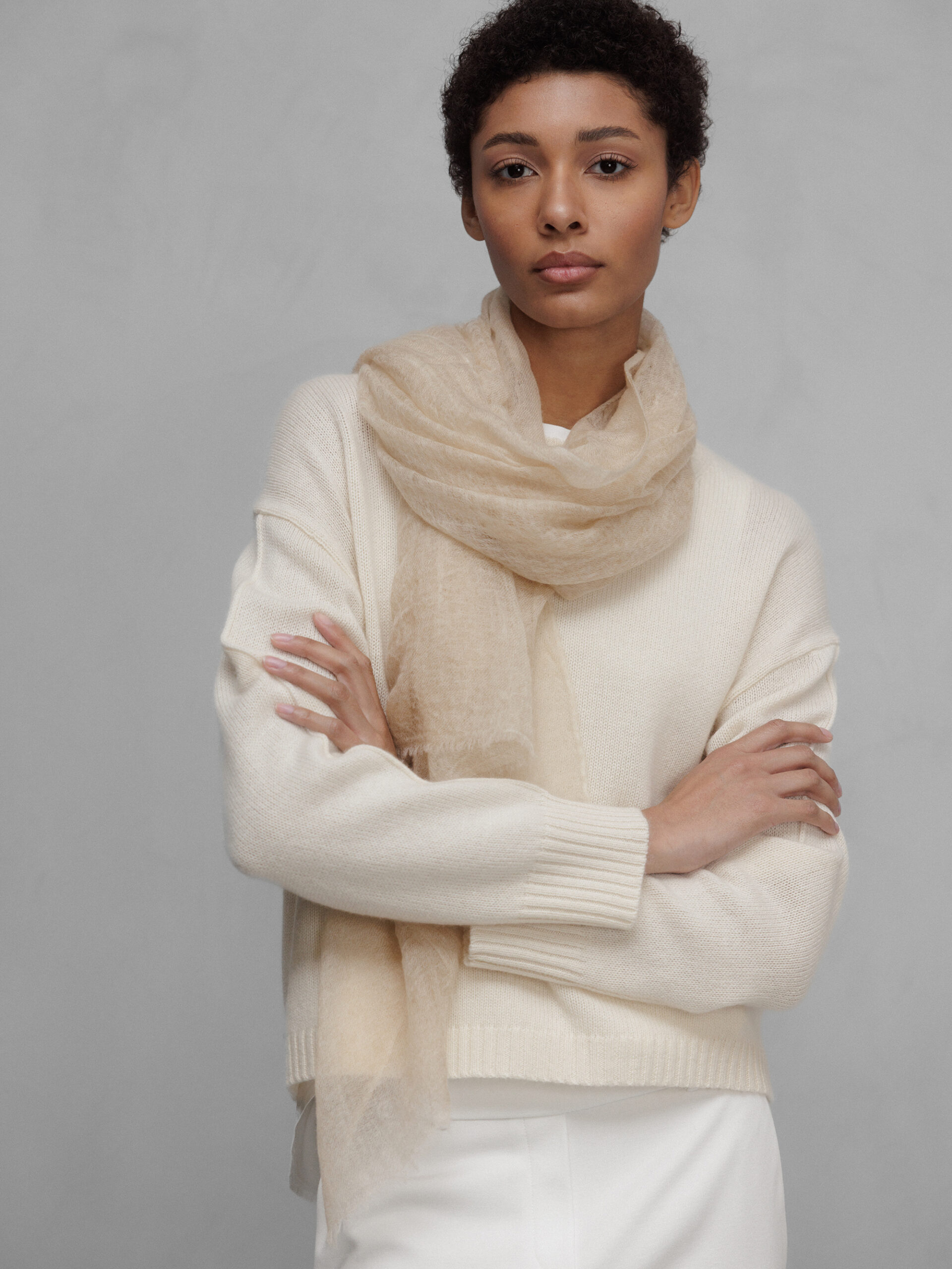 MEL & DAVIS Schal aus Cashmere Damen (SAND)