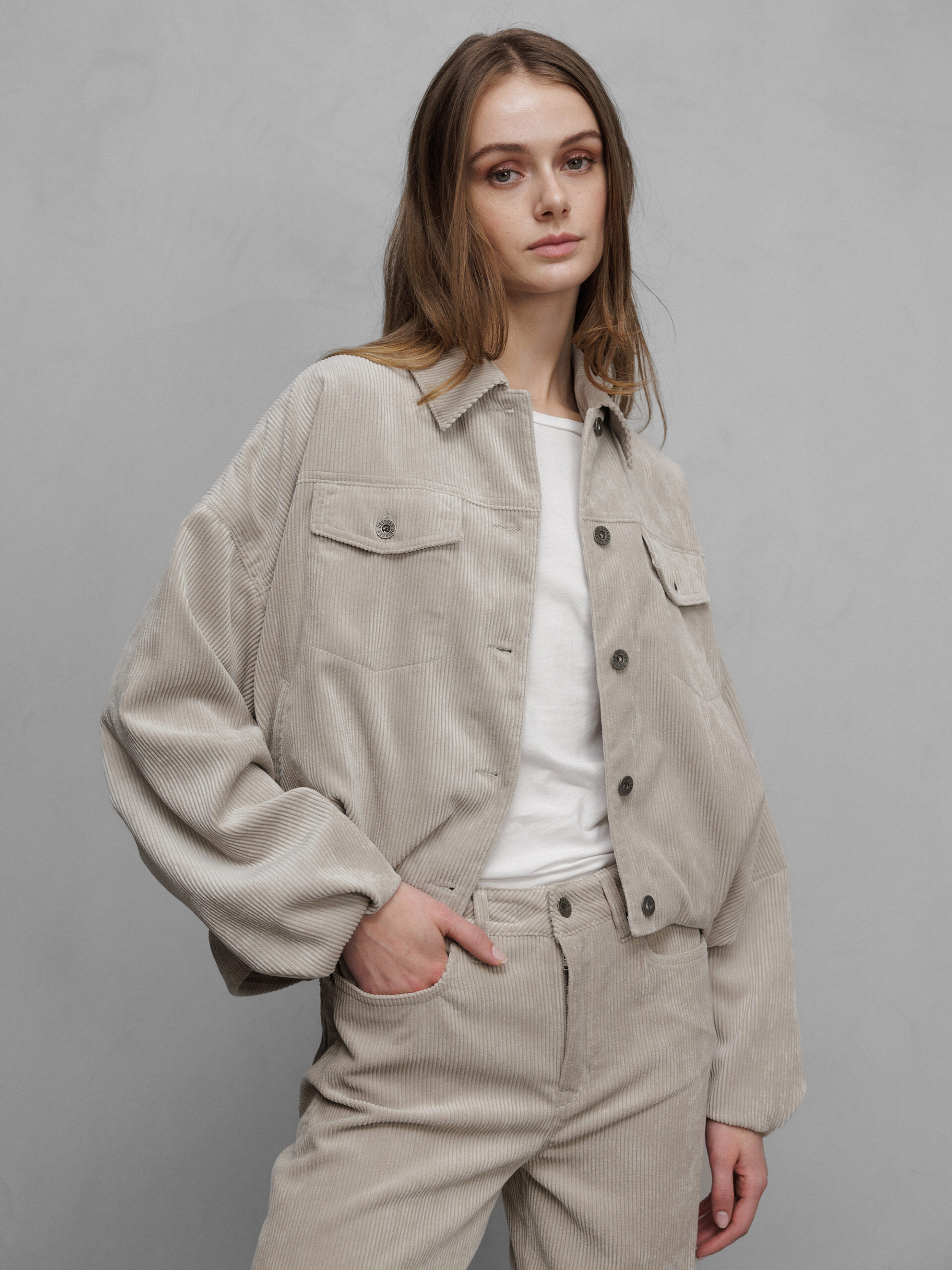 DRYKORN Cropped Cordjacke Damen (1702 ECRU)