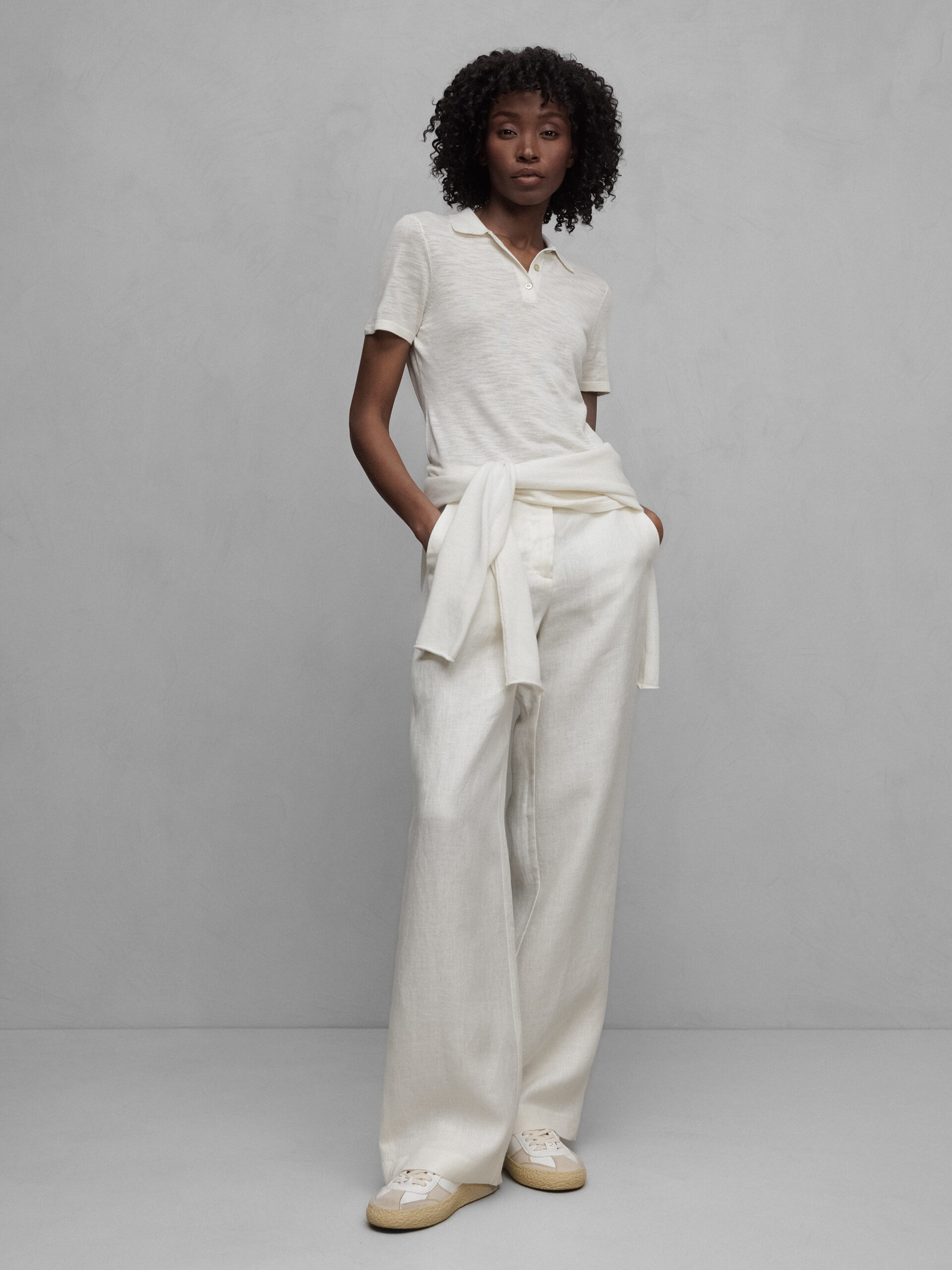 DANIELS Weite Hose aus Leinen Damen (OFFWHITE 2 NAT A)