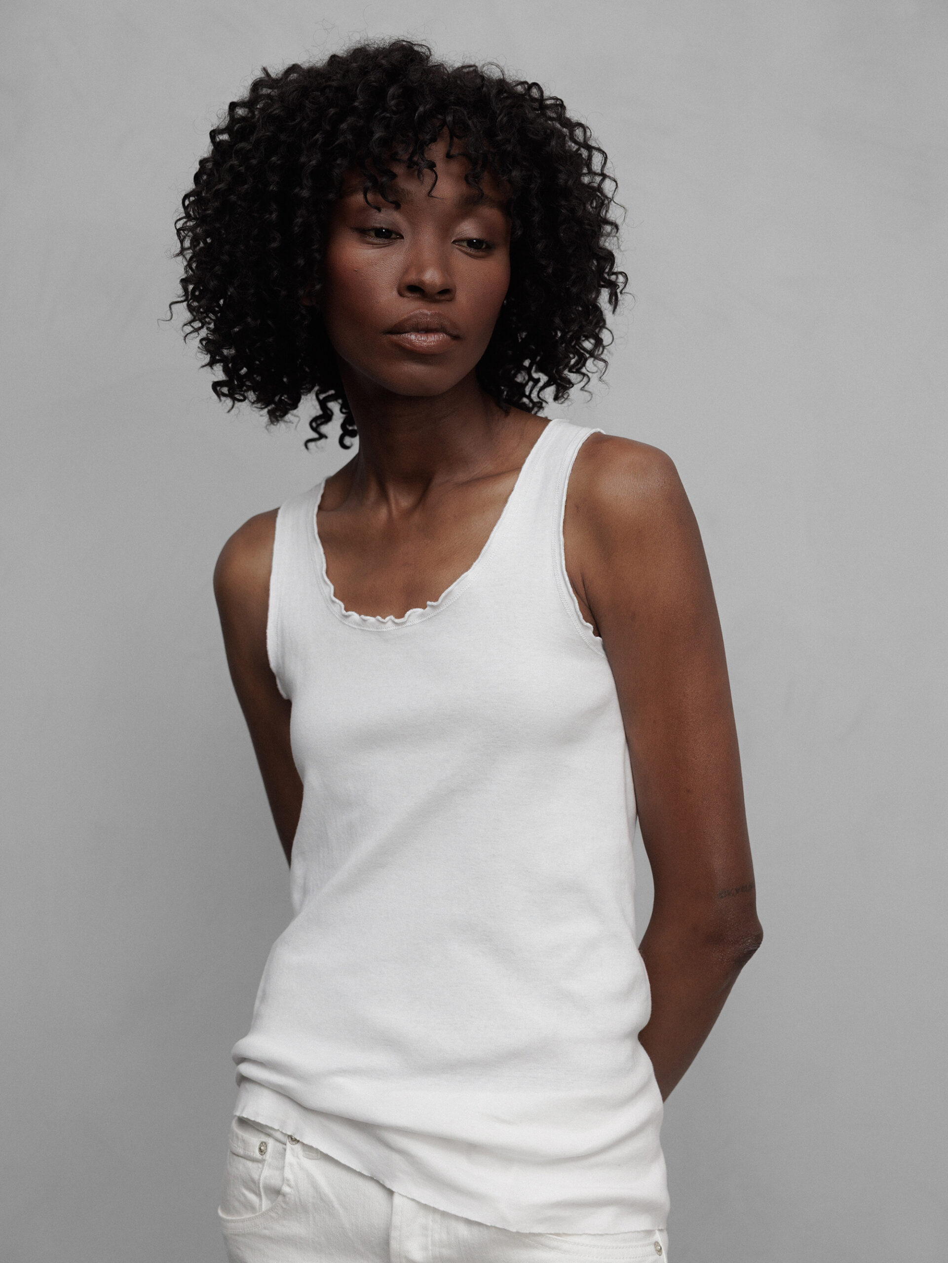 DANIELS Top aus Baumwolle Damen (WEISS)