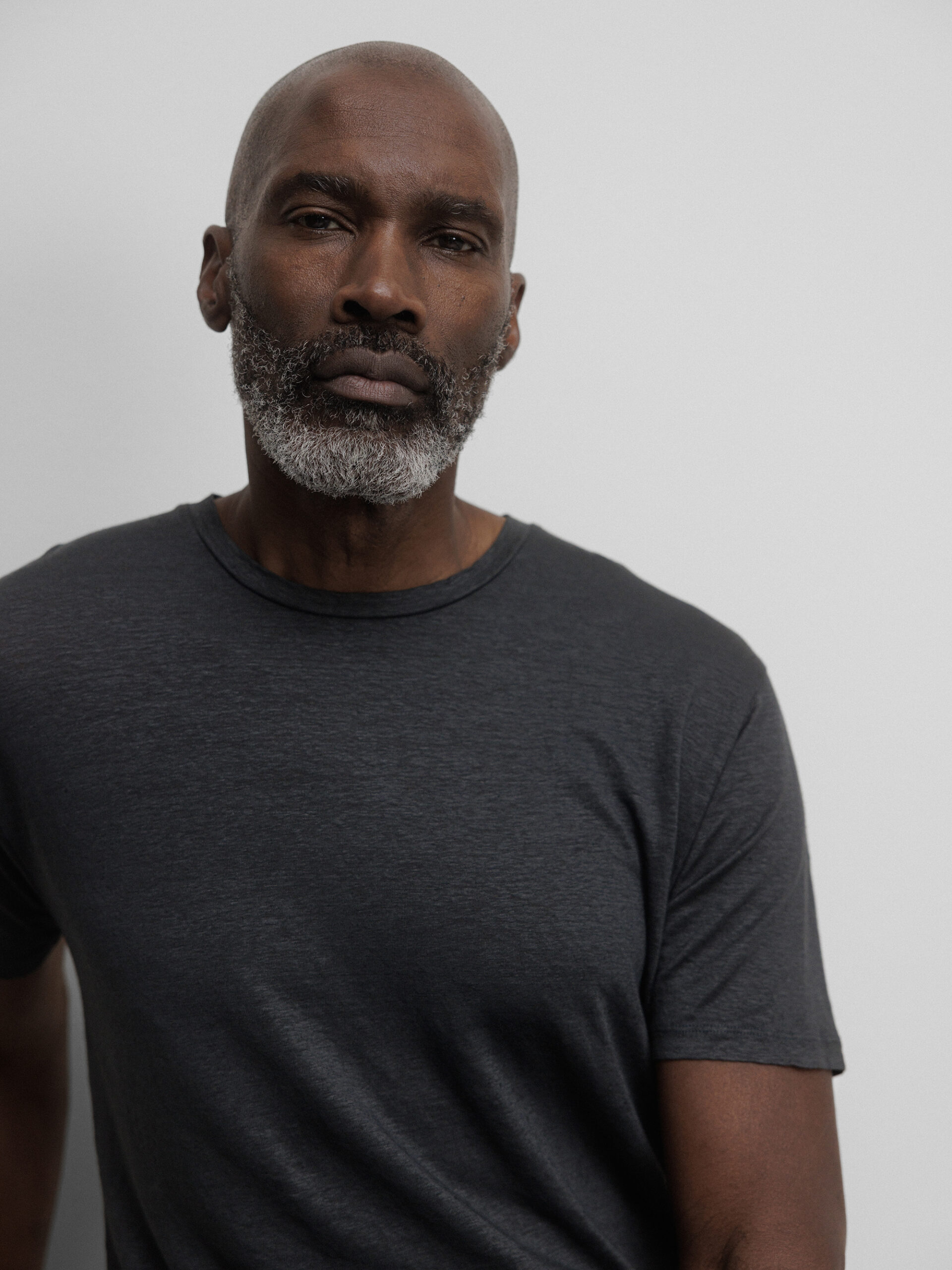 DANIELE FIESOLI T-Shirt aus Leinen Herren (175 D ANTHRAZIT)