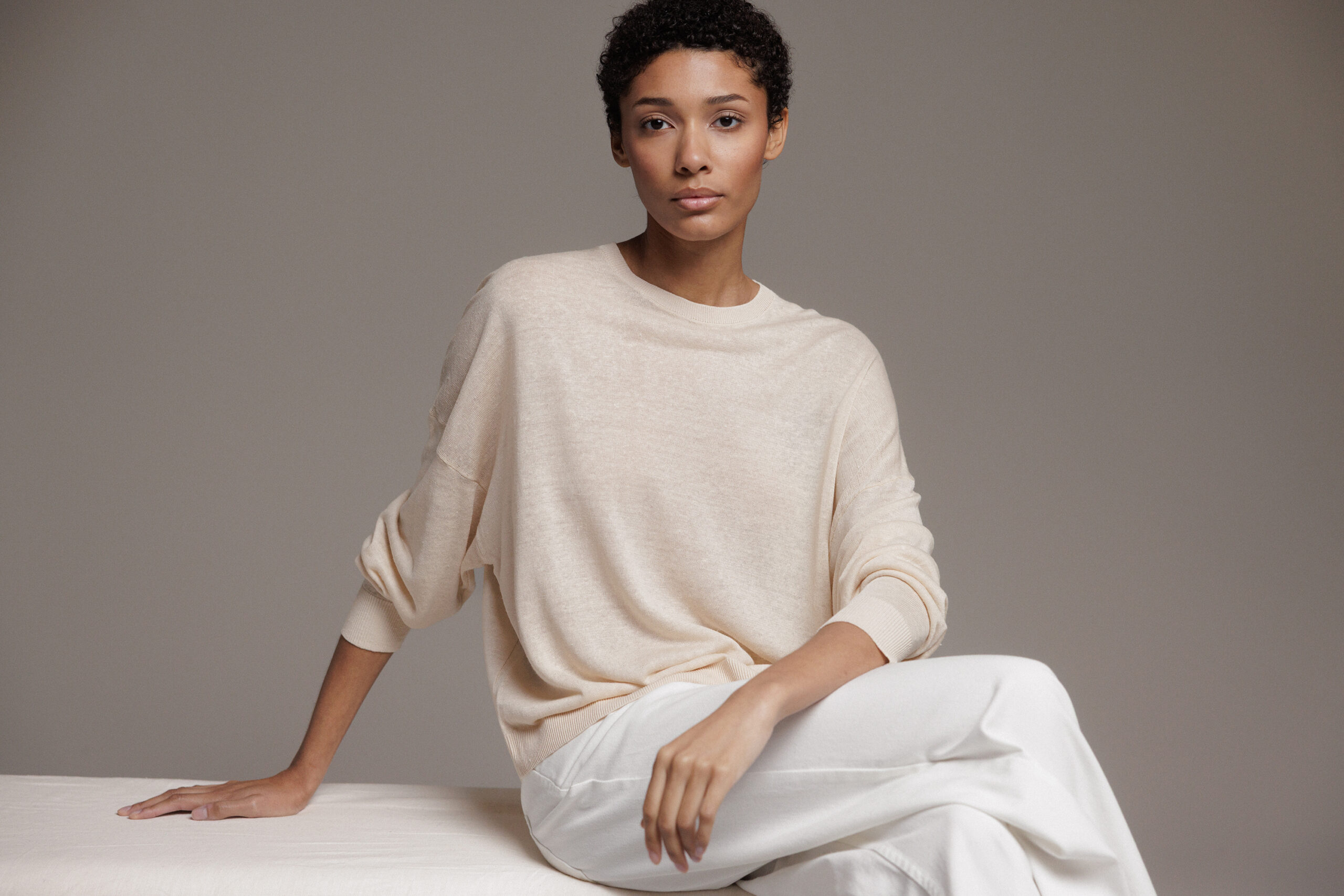 DANIELS Leichter Pullover aus Leinen Damen (BEIGE 104)