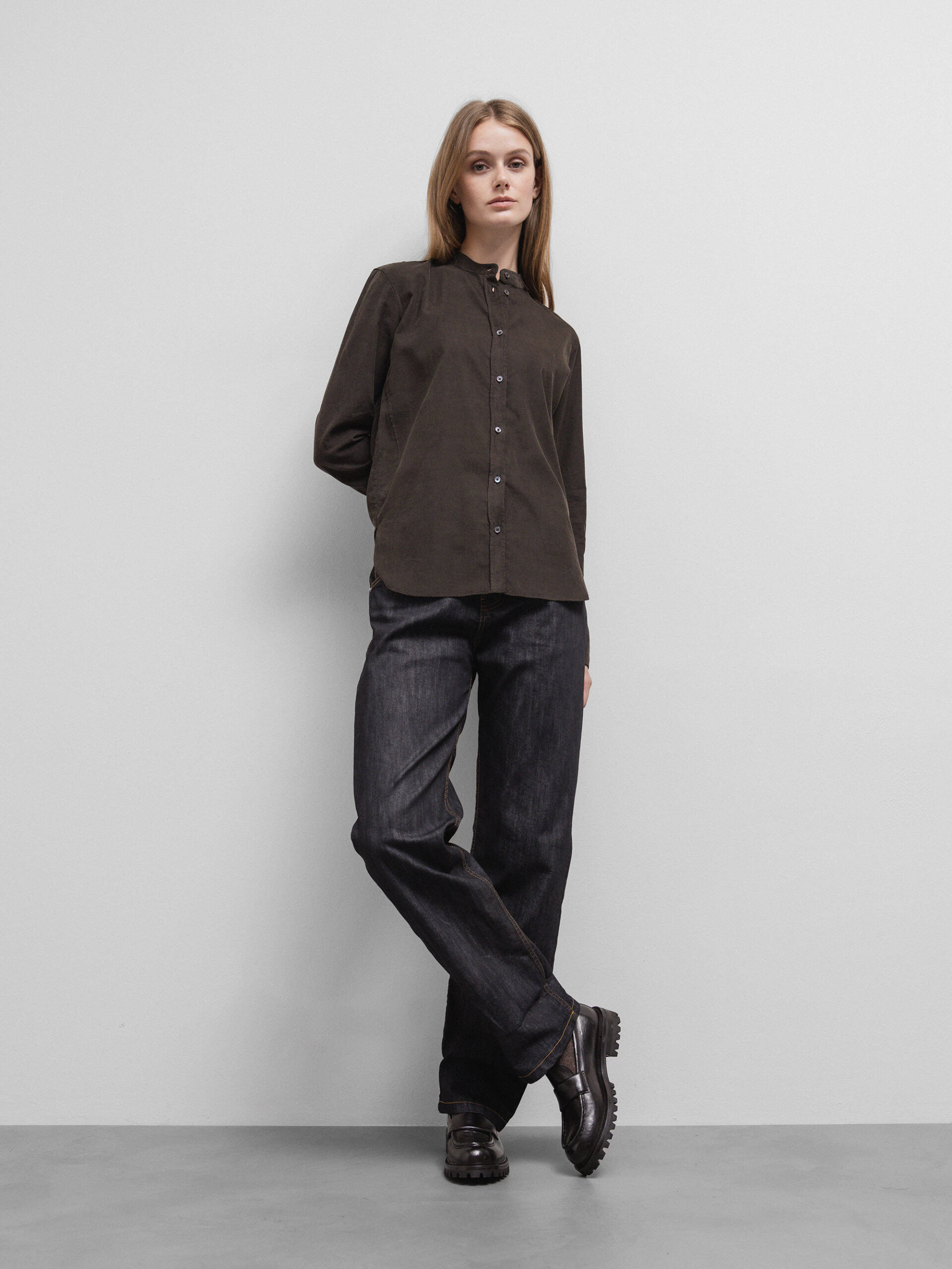 DANIELS Feincord Bluse aus Baumwolle Damen (D.BRAUN)