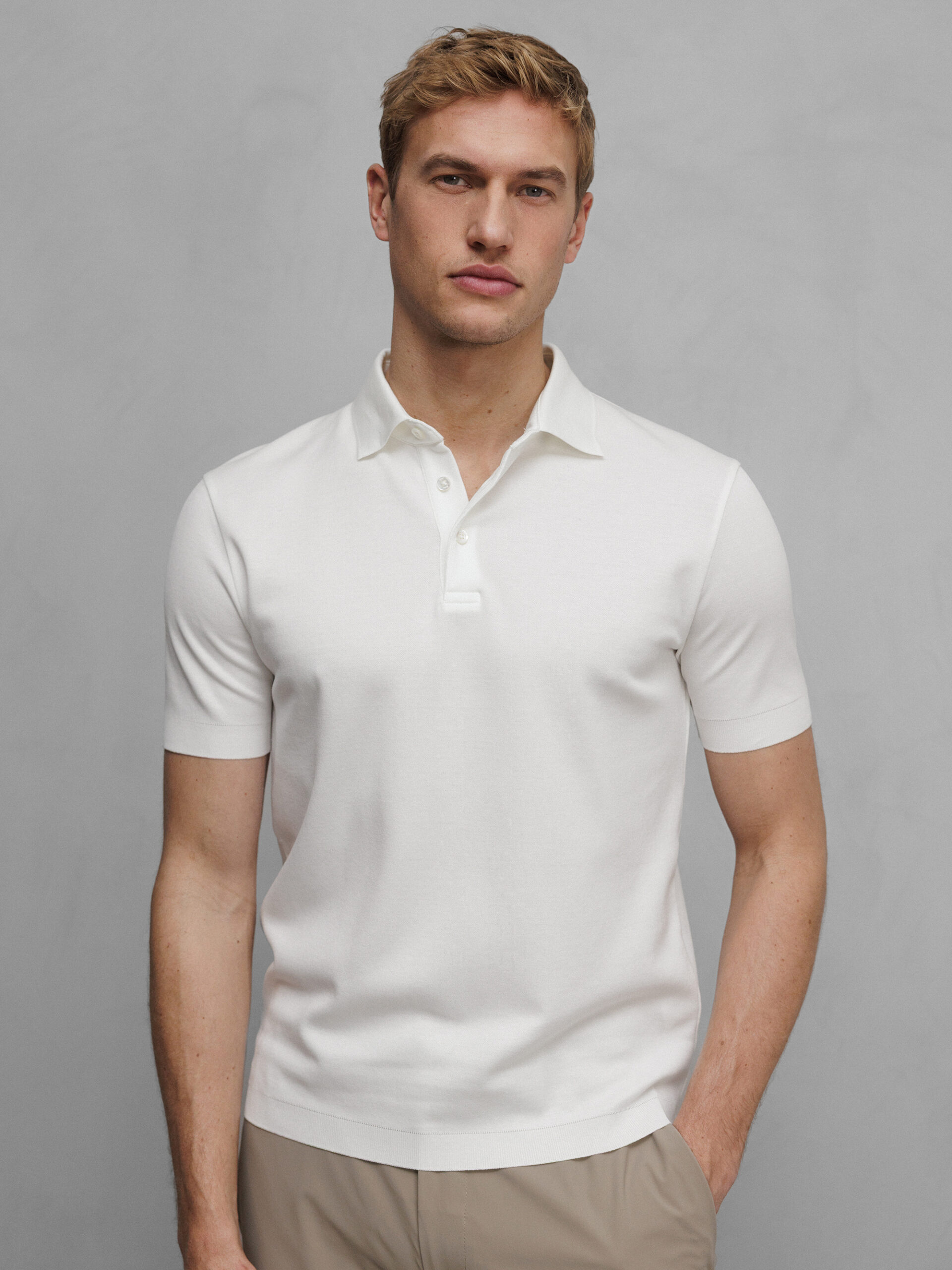 HERNO Poloshirt Herren (100 WHITE)