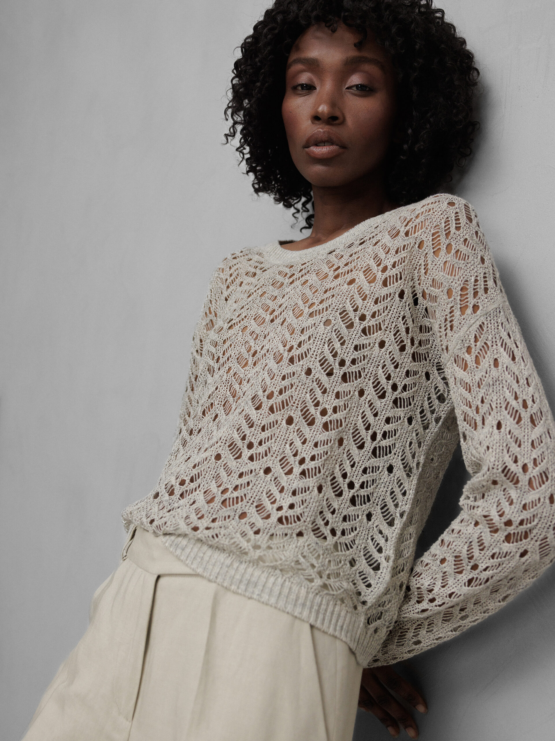 DANIELS Pullover aus Leinen Damen (LT MINT 004T)