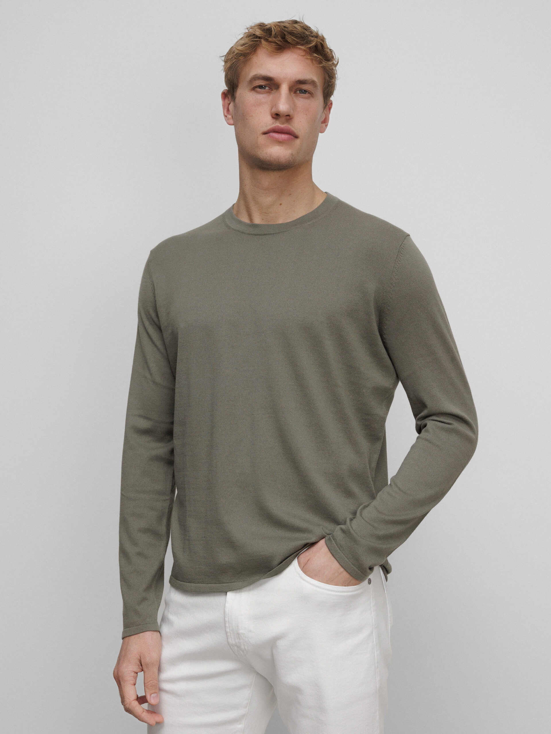 DANIELS Feinstrickpullover aus Pima-Baumwolle Herren (SALBEI)