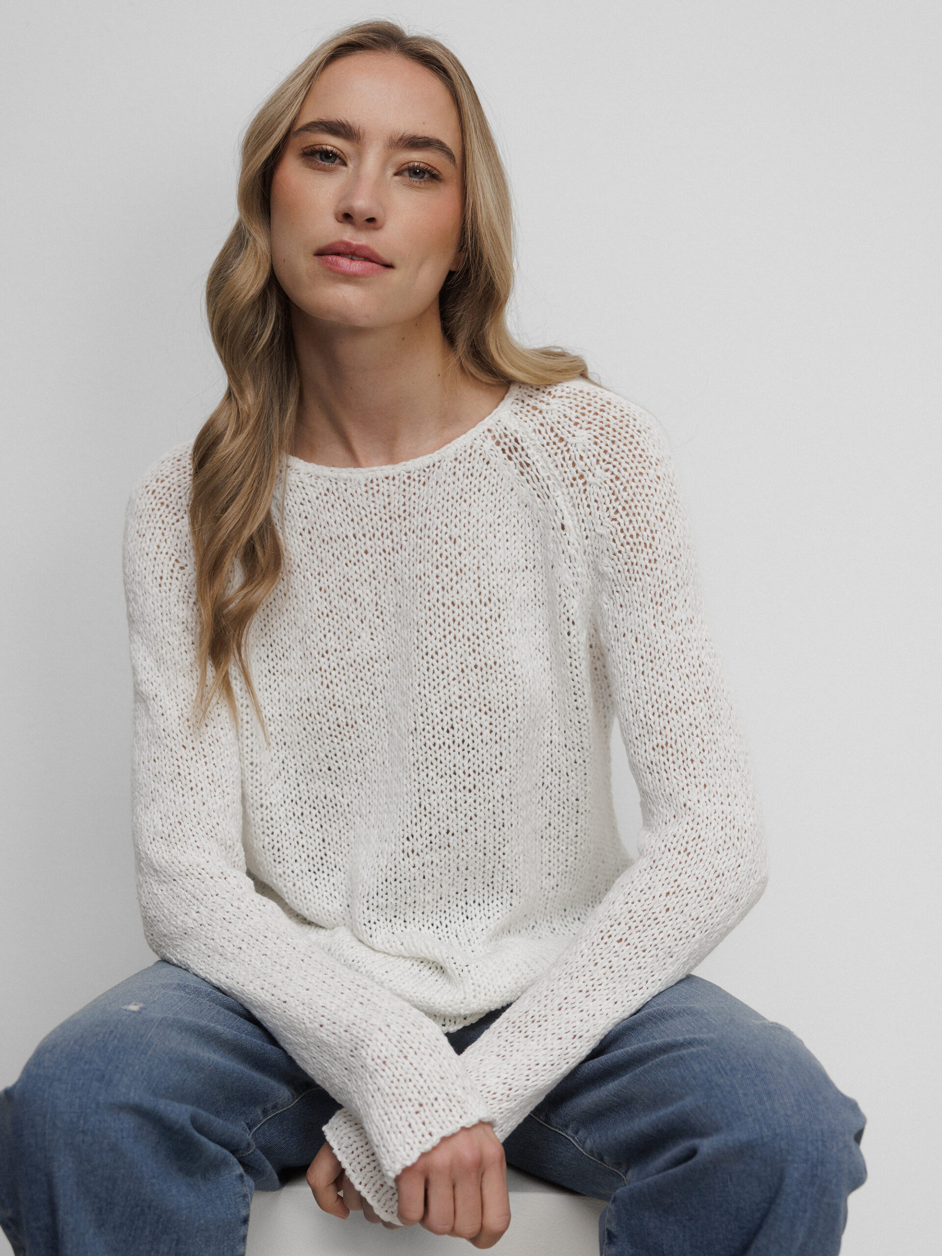 DANIELS Pullover aus Baumwolle Damen (OFFWHITE)