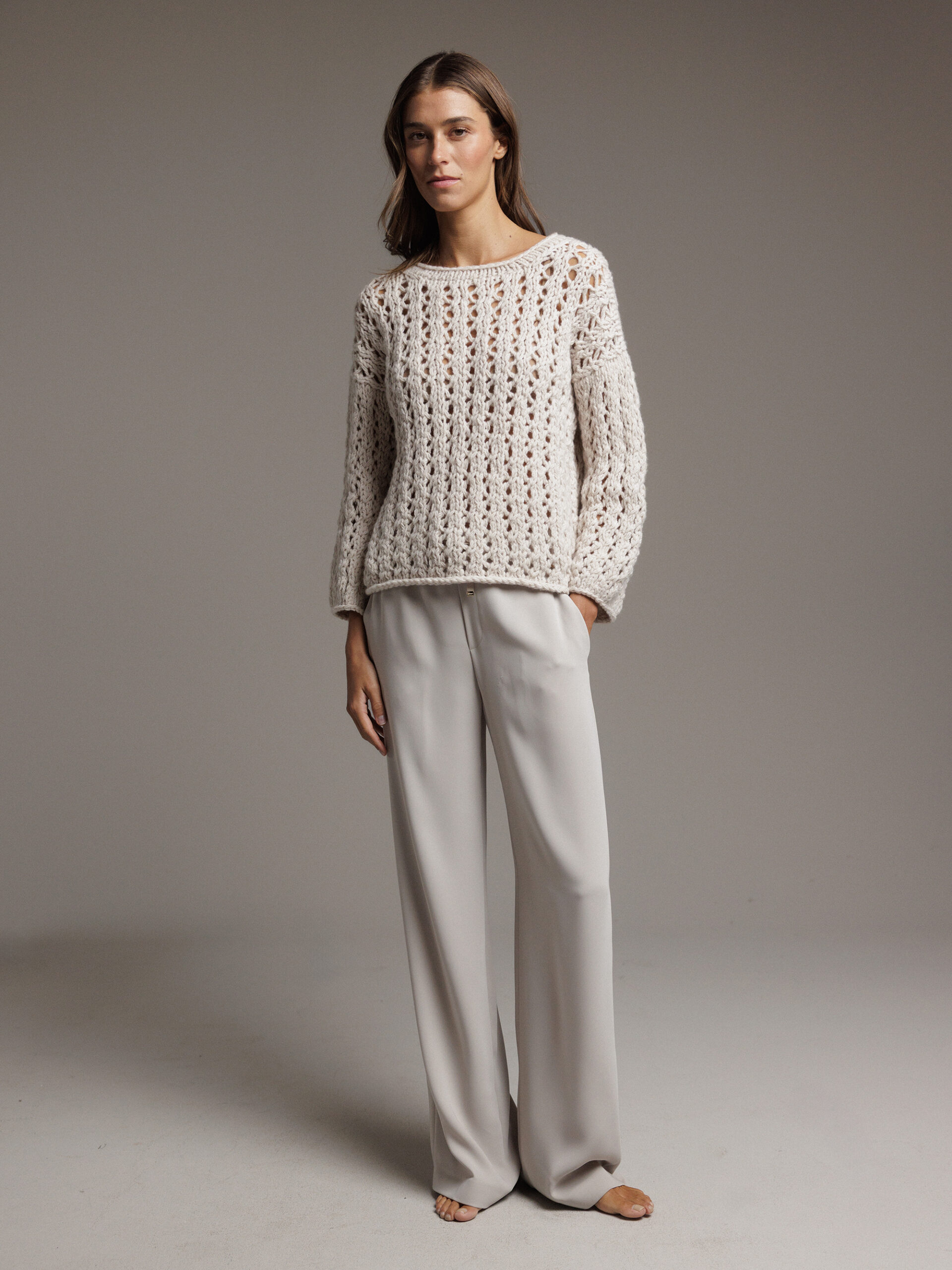 HERNO Weite Hose mit Tunnelzug Damen (1985 STEIN)