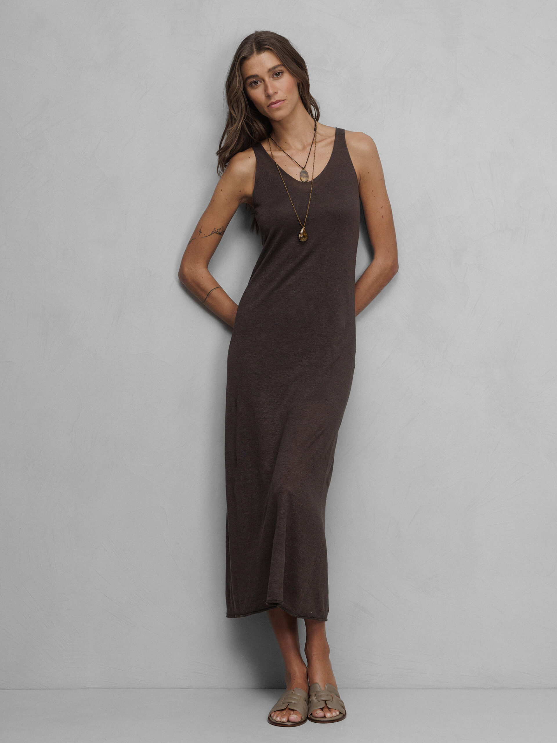 DANIELS Maxi- Strickkleid aus Leinen Damen (D.BRAUN)