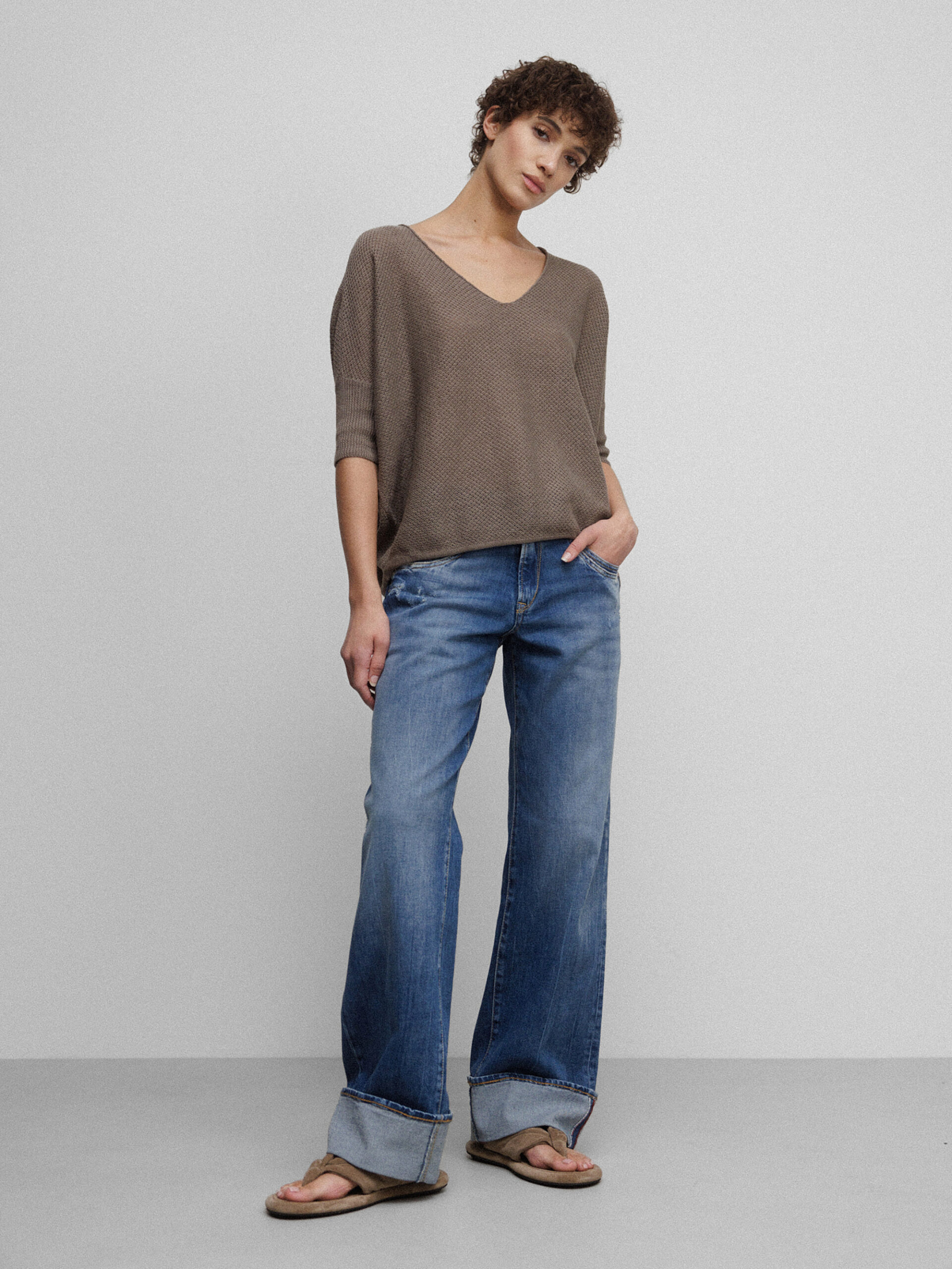 LE TEMPS DES CERISES Straight Leg Jeans Damen (MED LT. USED)