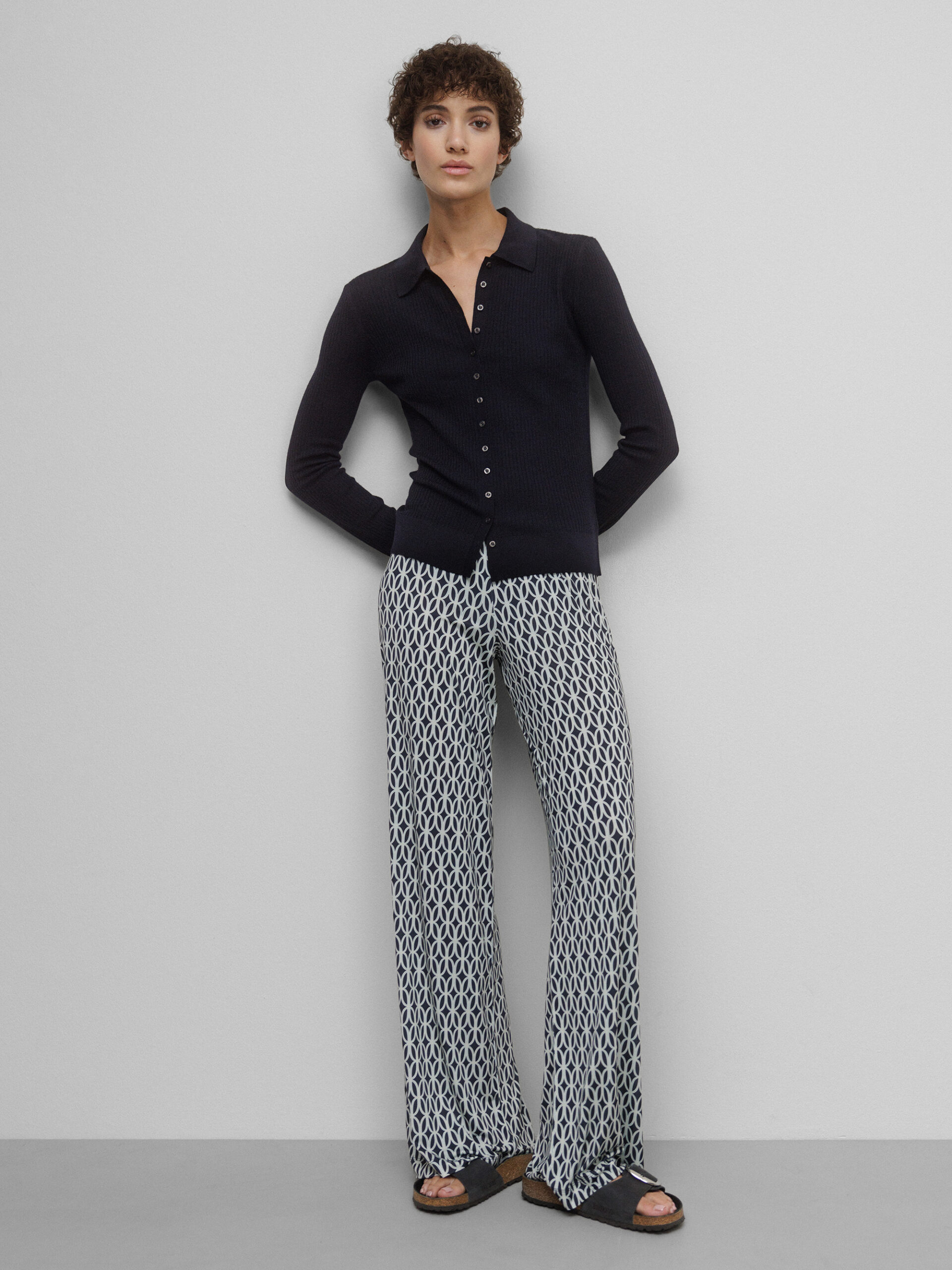 DANIELS Gemusterte Hose Damen (CHAIN NAVY B1)