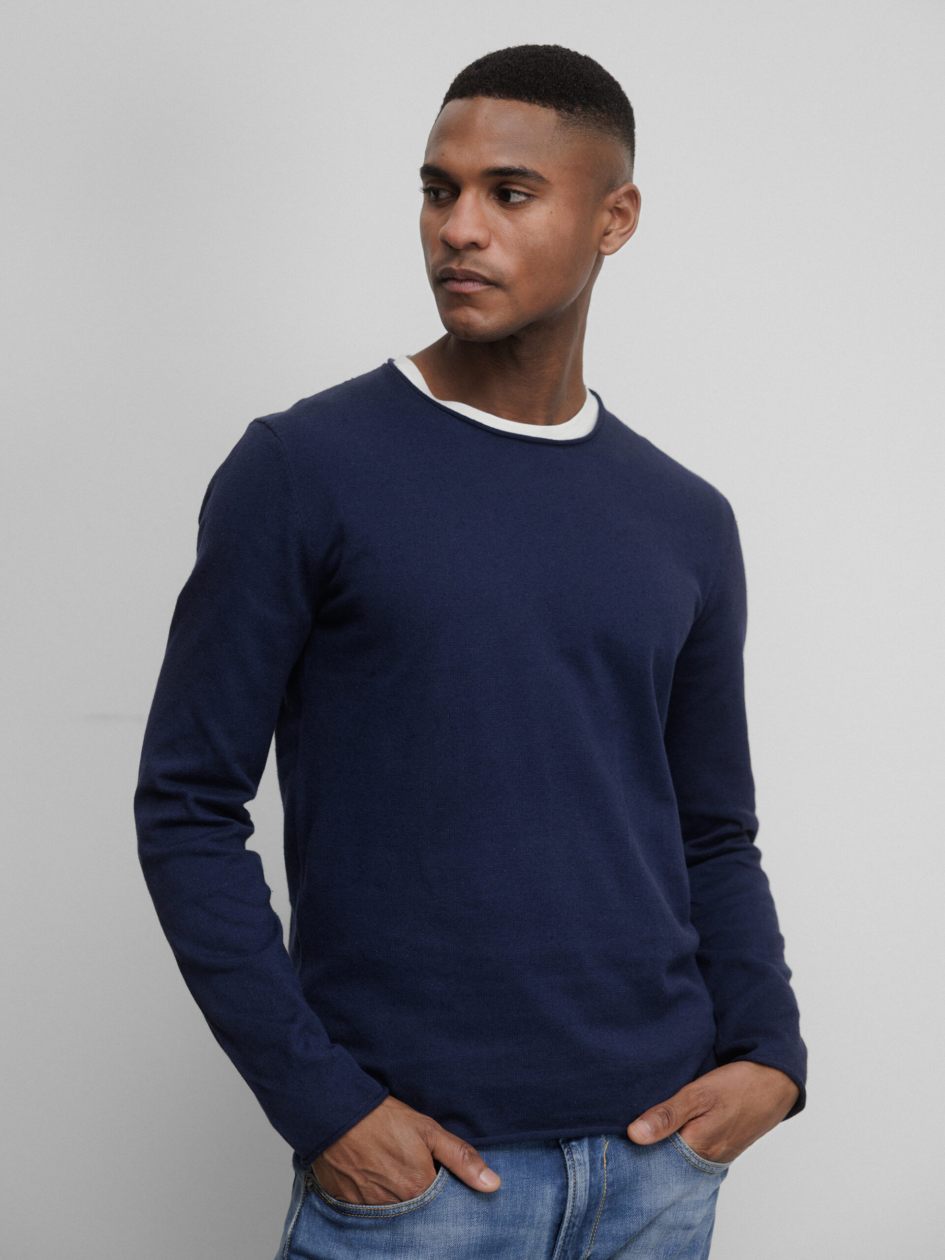 DANIELS Feinstrickpullover aus Baumwolle Herren (BLUE)