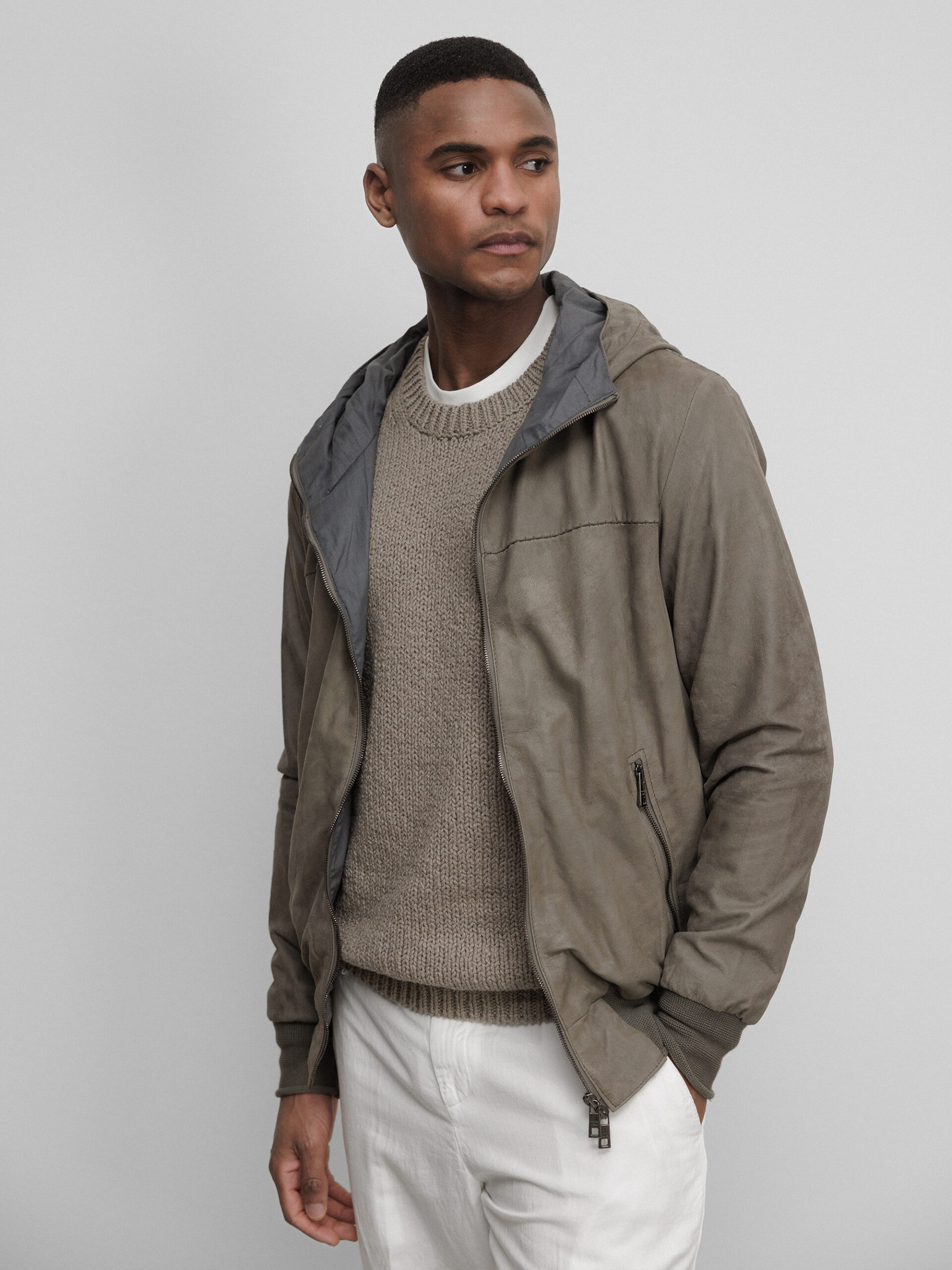GIORGIO BRATO Lederjacke Herren (SWAMP)