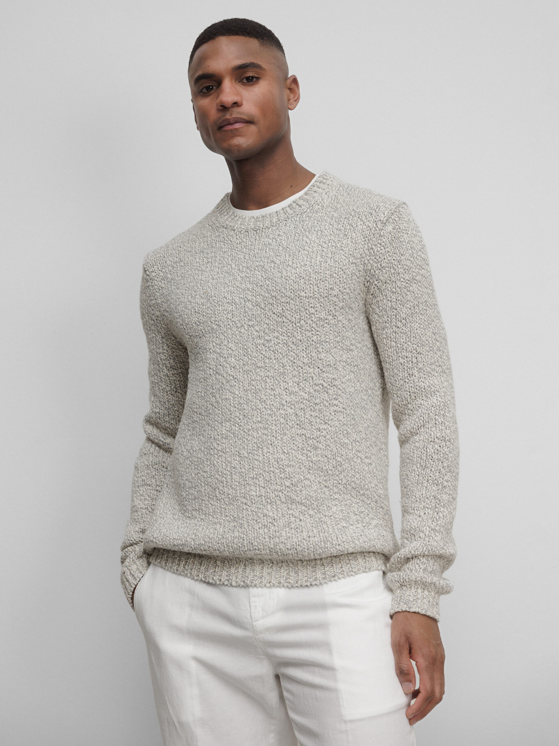 DANIELS Pullover aus Baumwolle Herren (ECRU/GRAU)