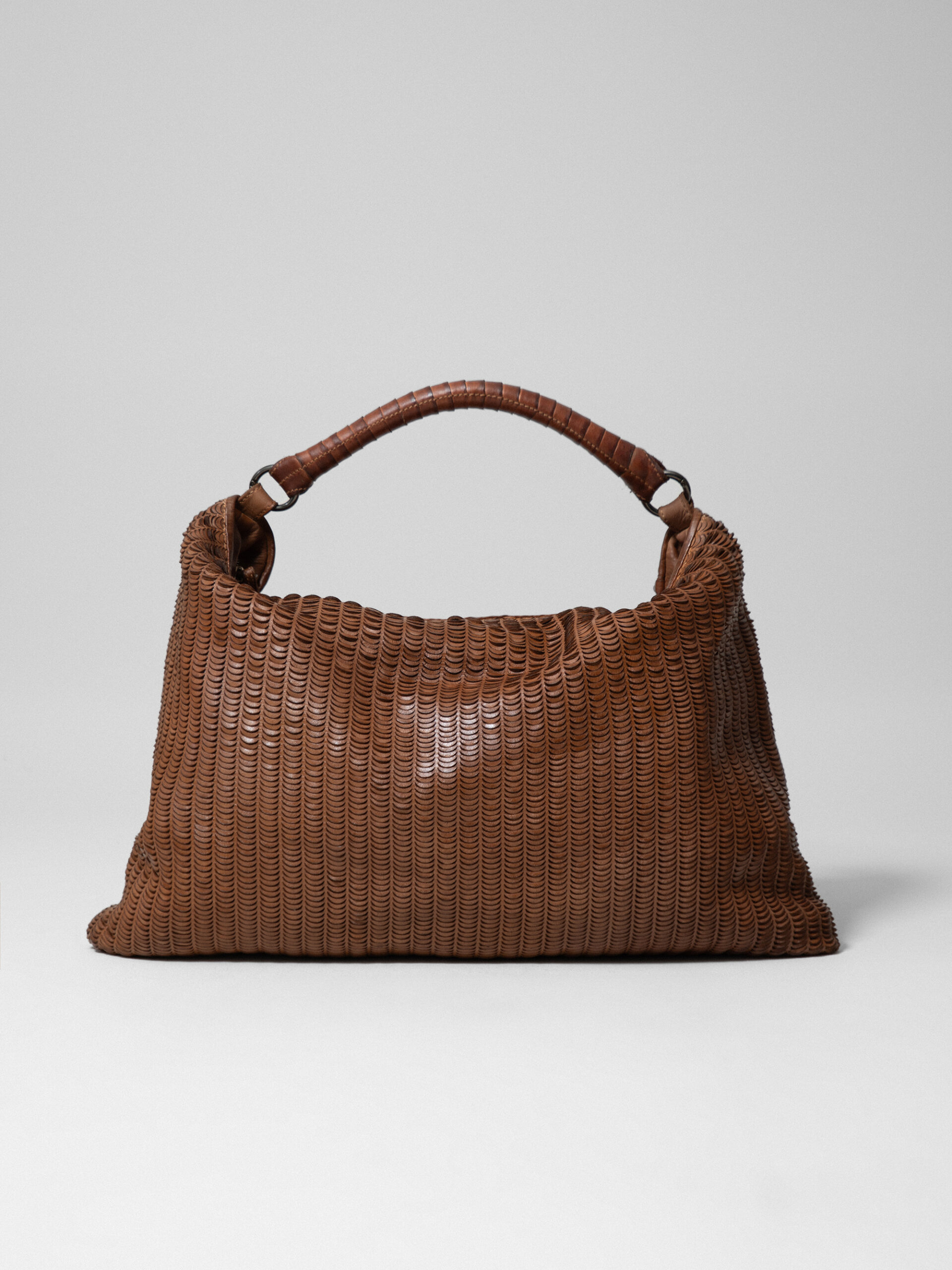 REPTILE'S HOUSE Schultertasche aus Leder Damen (ORZO CAMEL)