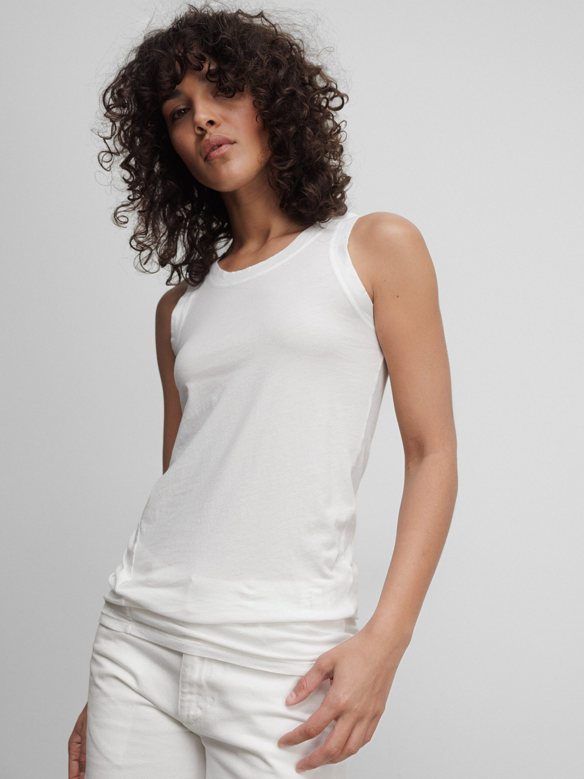 LIS LAREIDA Top aus Baumwolle Damen (100 WEISS)