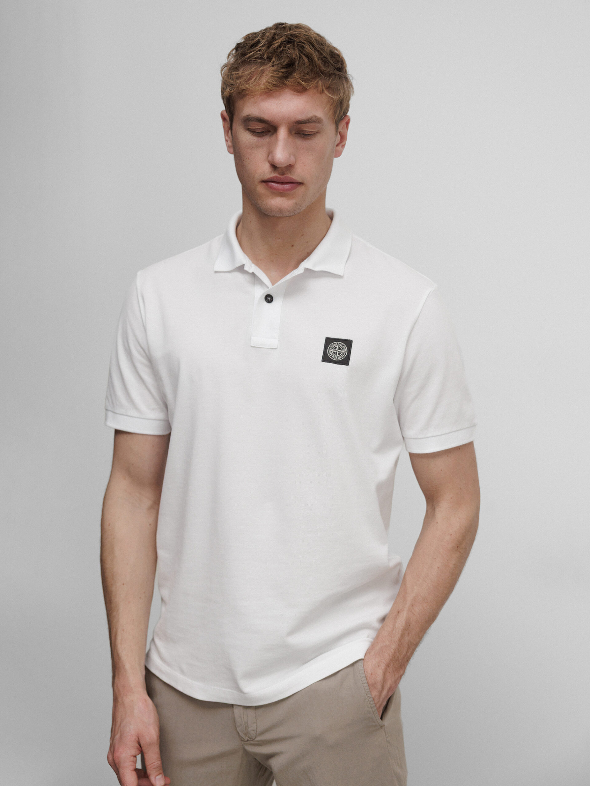 STONE ISLAND Poloshirt Herren (V1001 WEISS)