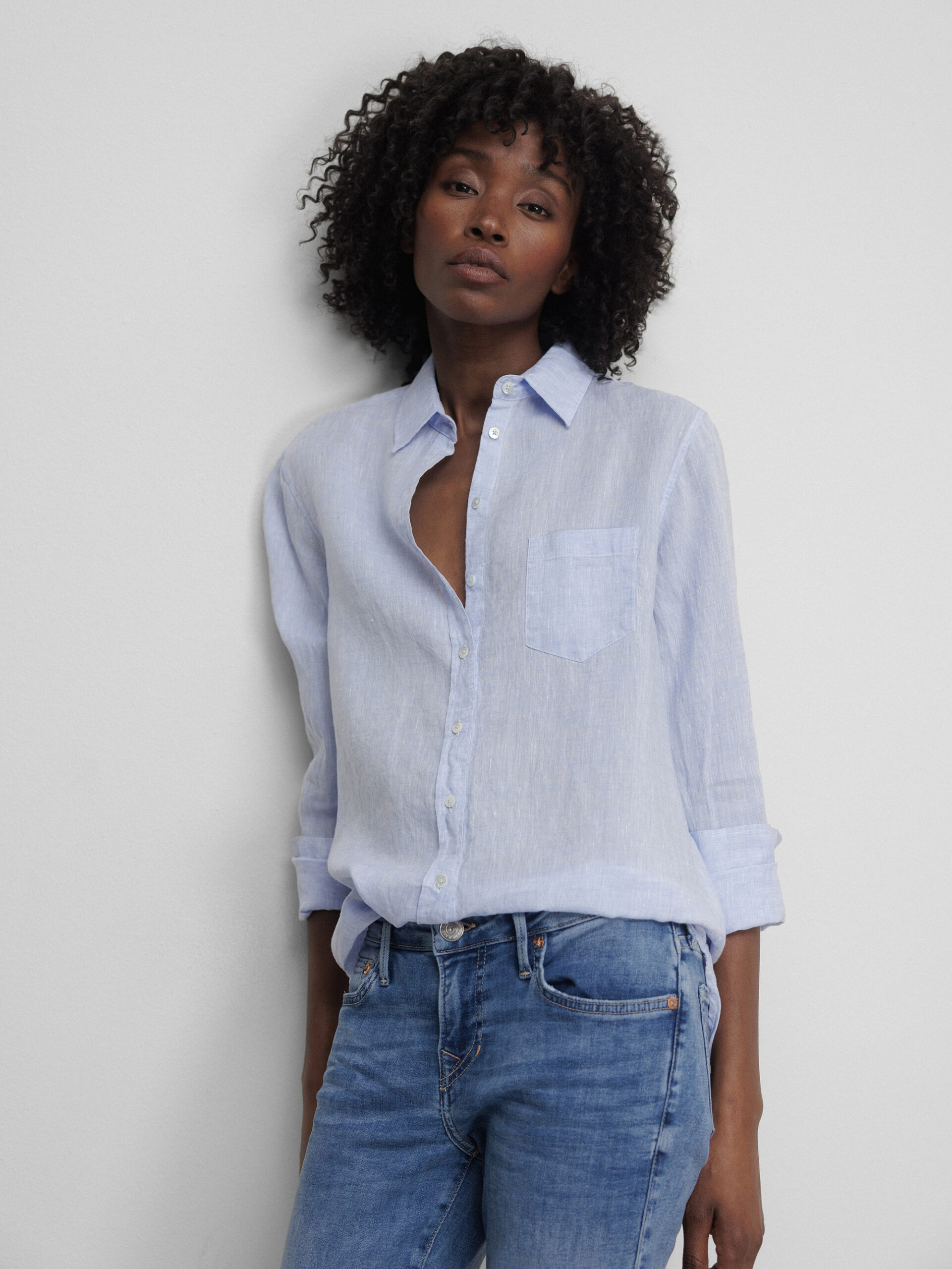 DANIELS Bluse aus Leinen Damen (BLEU F338562 141B)