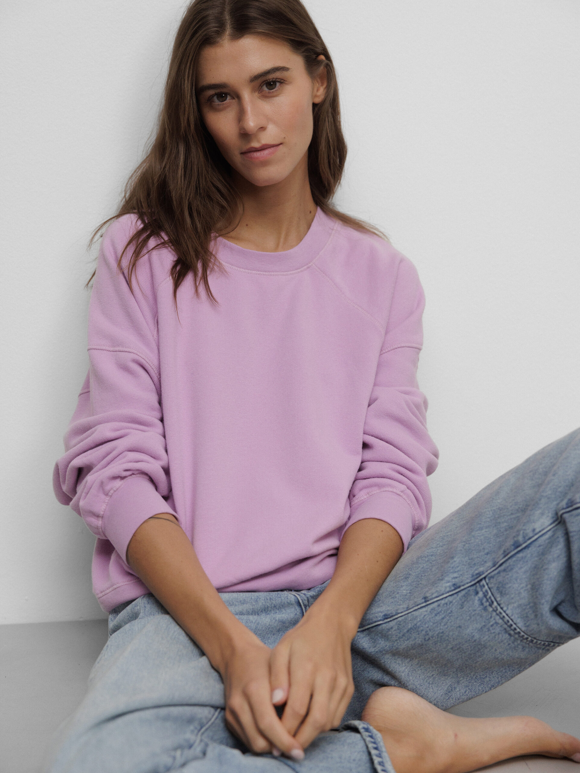 AMERICAN VINTAGE Sweatshirt aus Baumwolle Damen (ORCHIDEE)