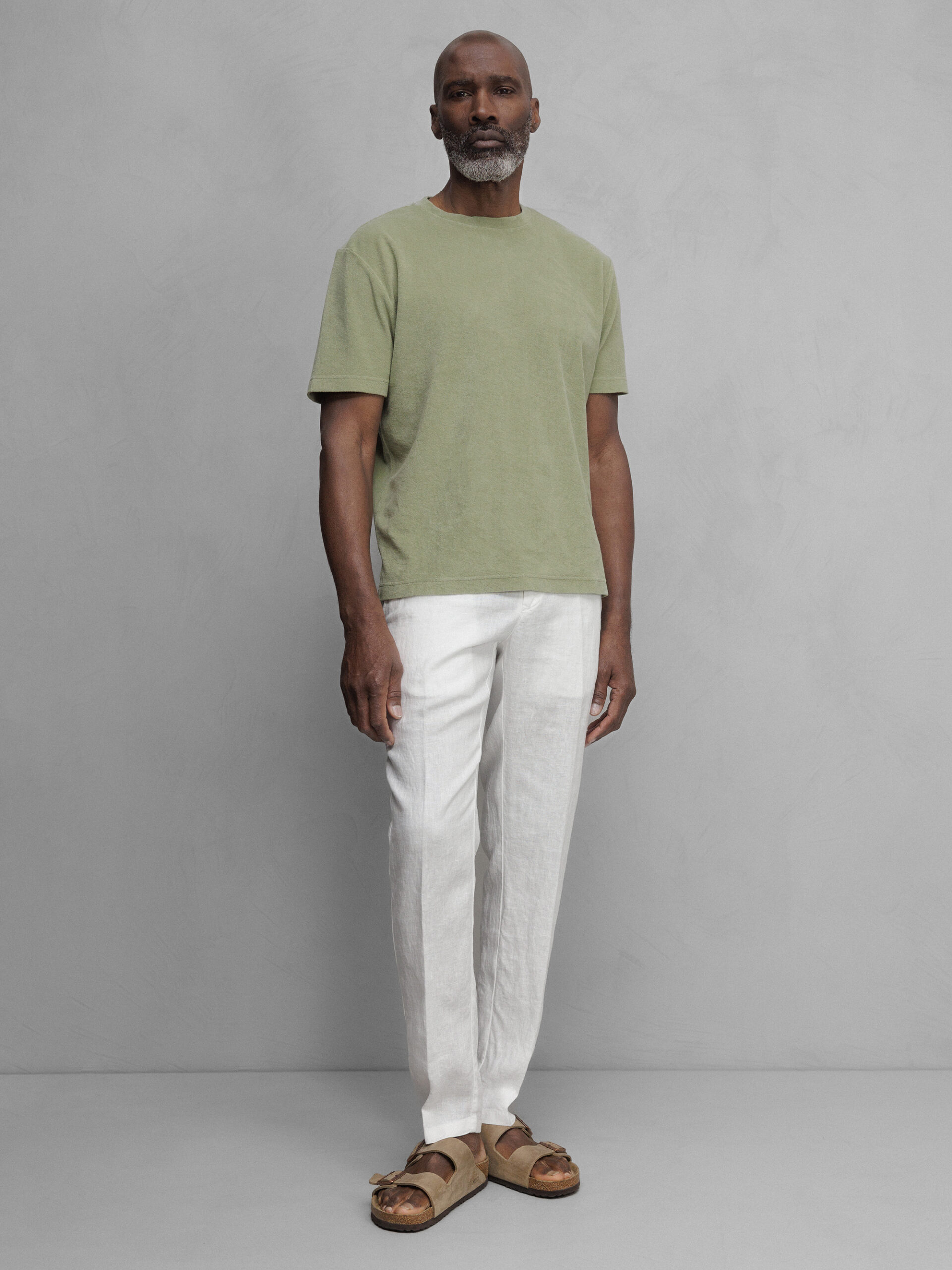 04651 Hose aus Leinen Herren (WHITE)