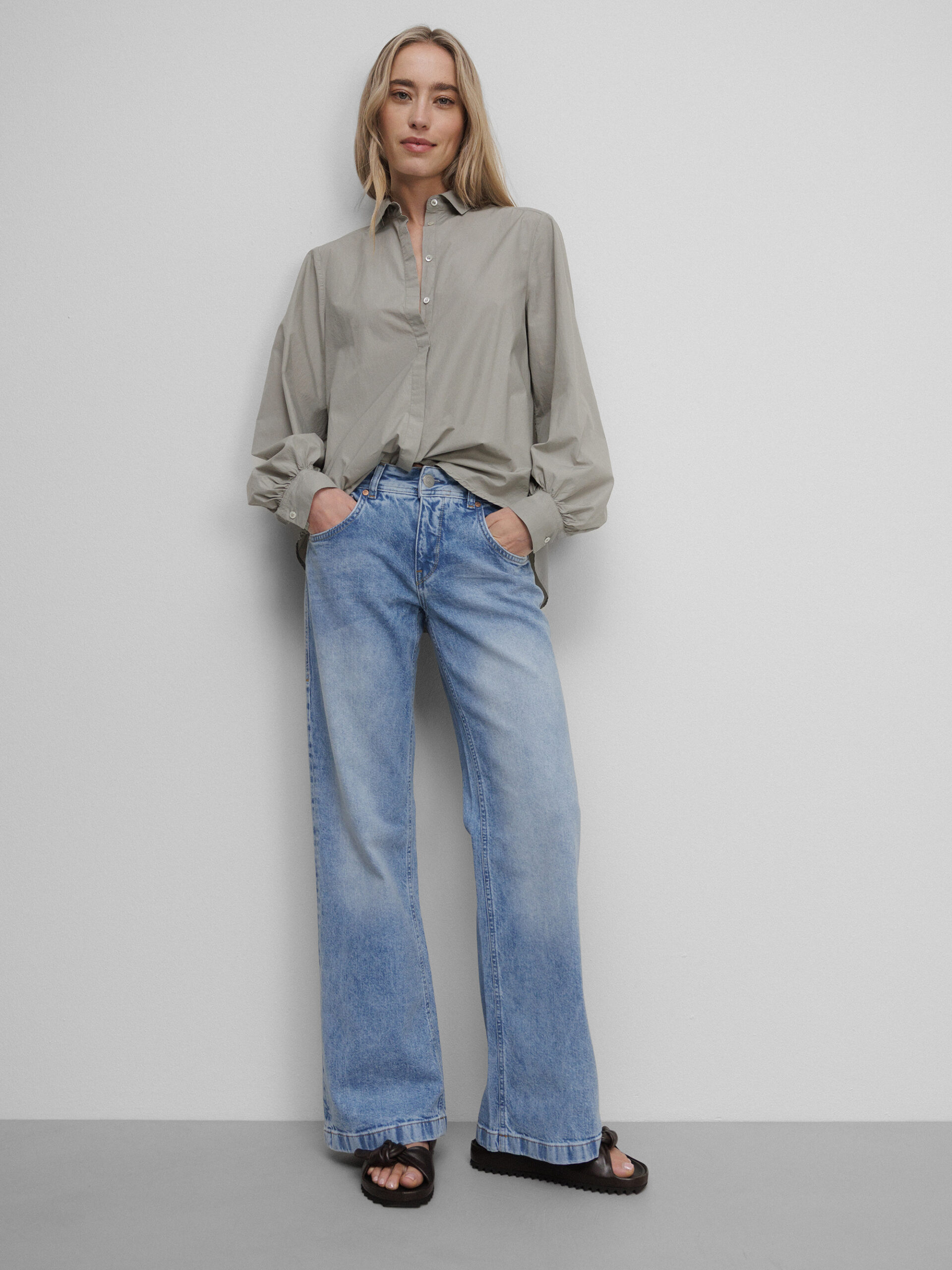 HERRLICHER Flared Jeans Damen (995 LT BLUE USED)