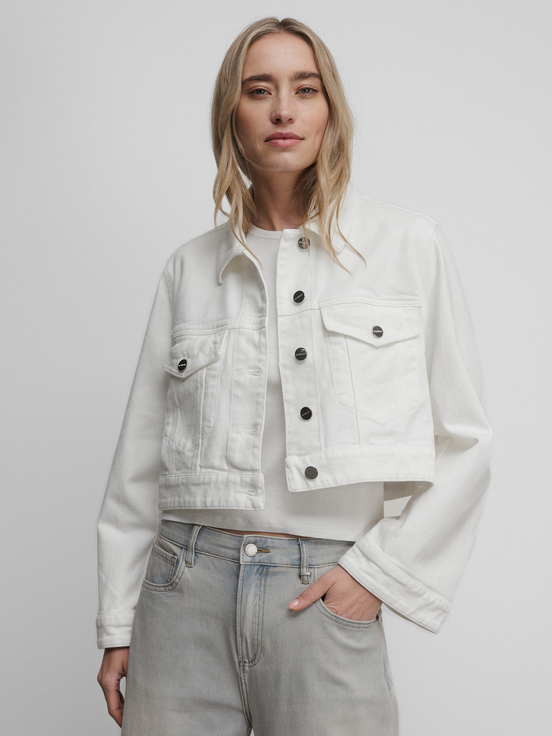 DONDUP Jeansjacke Damen (001 WEISS)