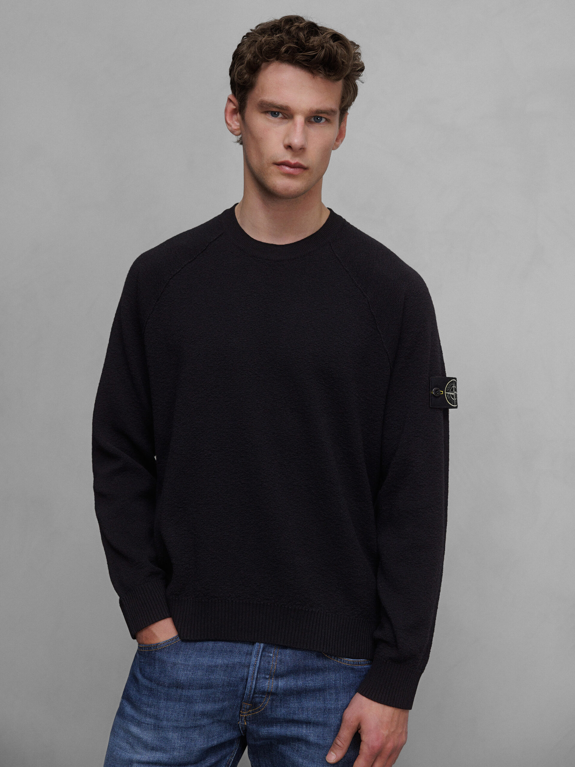 STONE ISLAND Pullover aus Baumwolle Herren (V0020 NAVY BLUE)