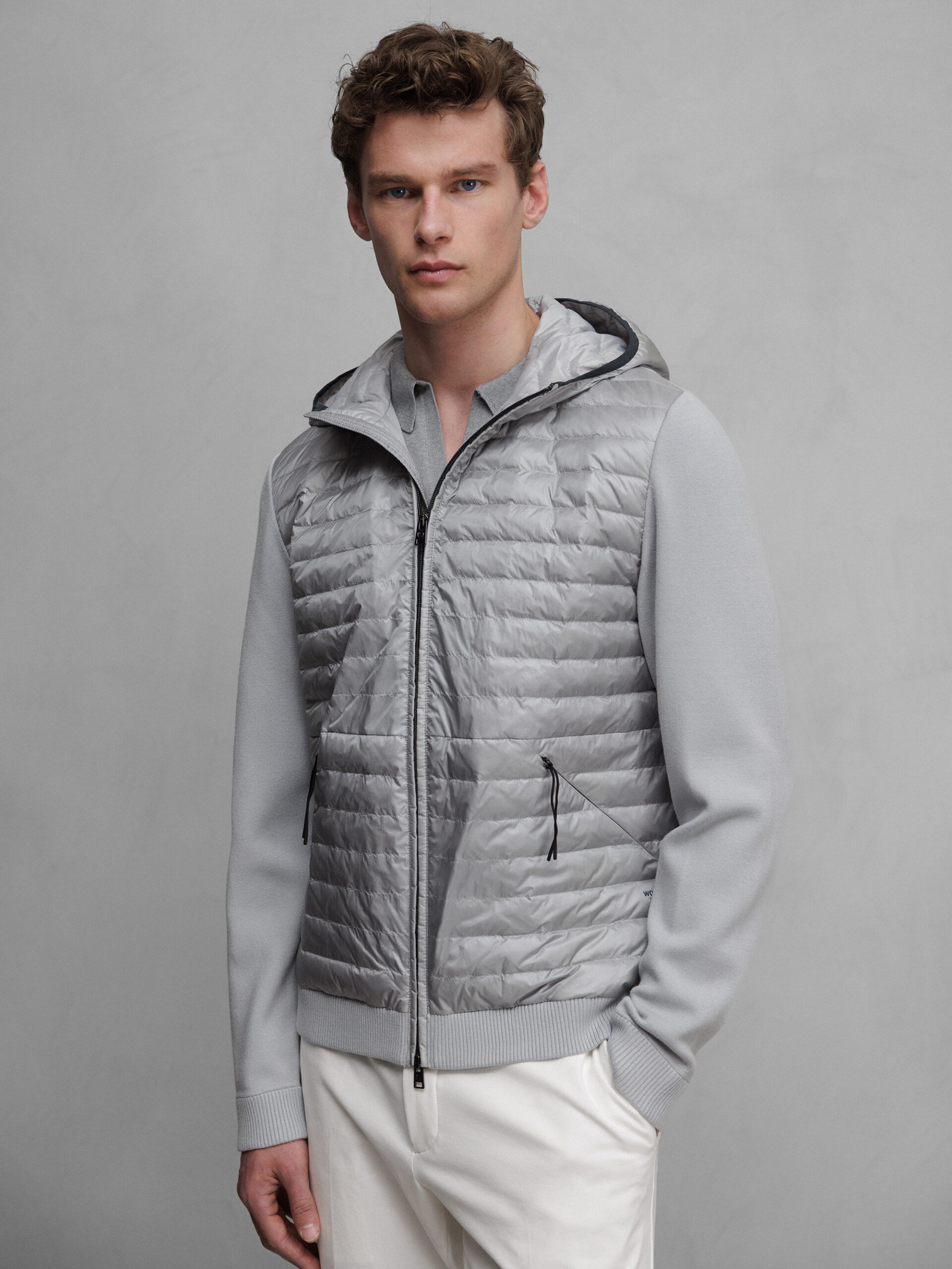 WOOLRICH Blouson mit Strickeinsatz Herren (10025 HARBOR MIST)