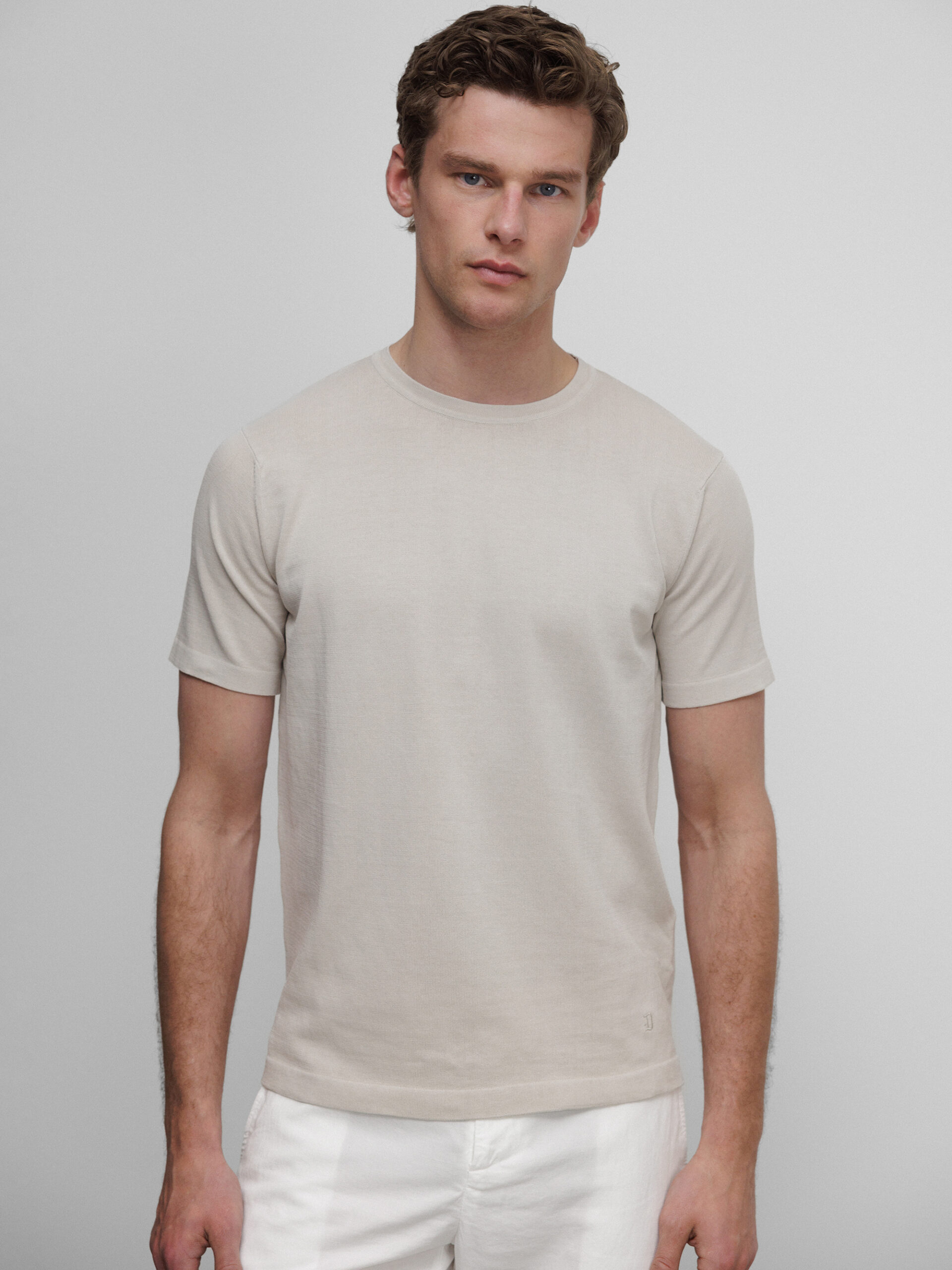 DONDUP T-Shirt aus Baumwolle Herren (043 KITT)