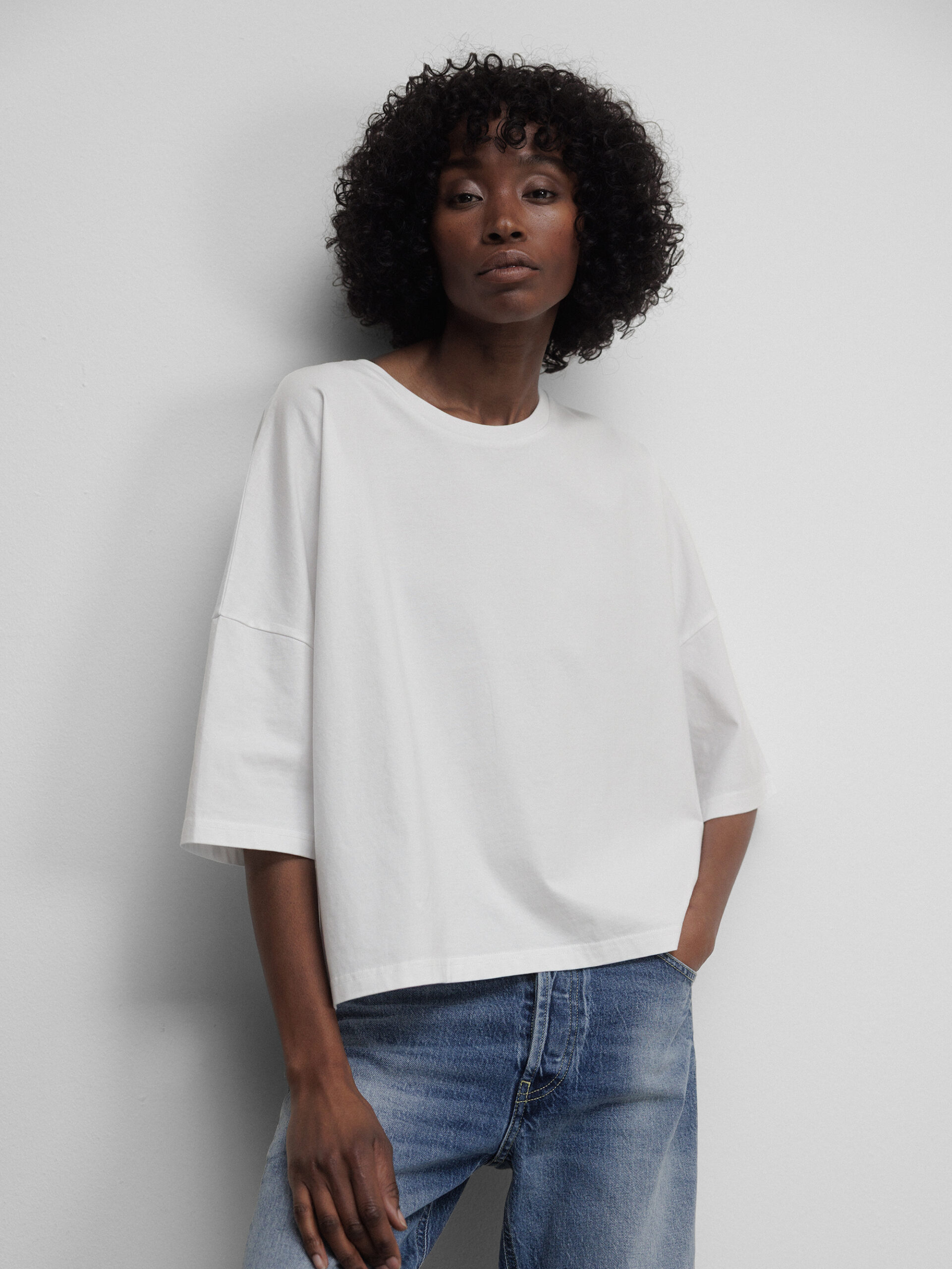 DANIELS Weites T-Shirt Damen (WEISS)