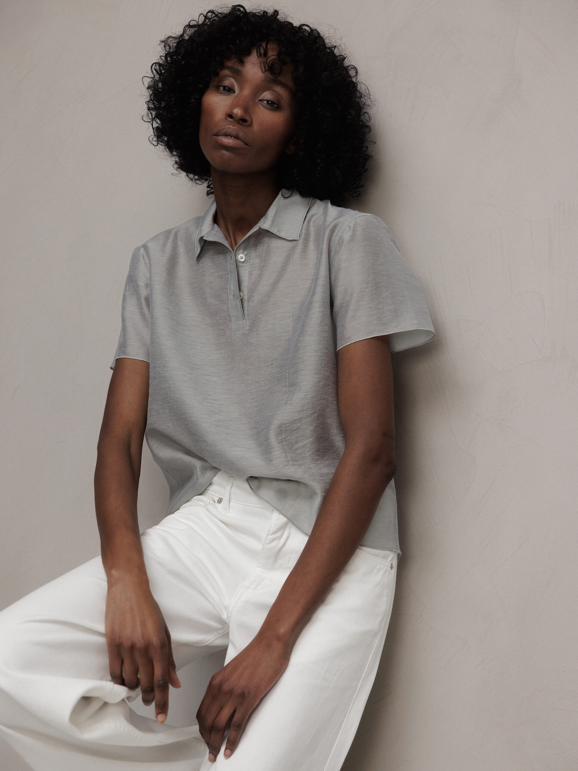 DANIELS Kurzarm- Bluse Damen (L.KHAKI)