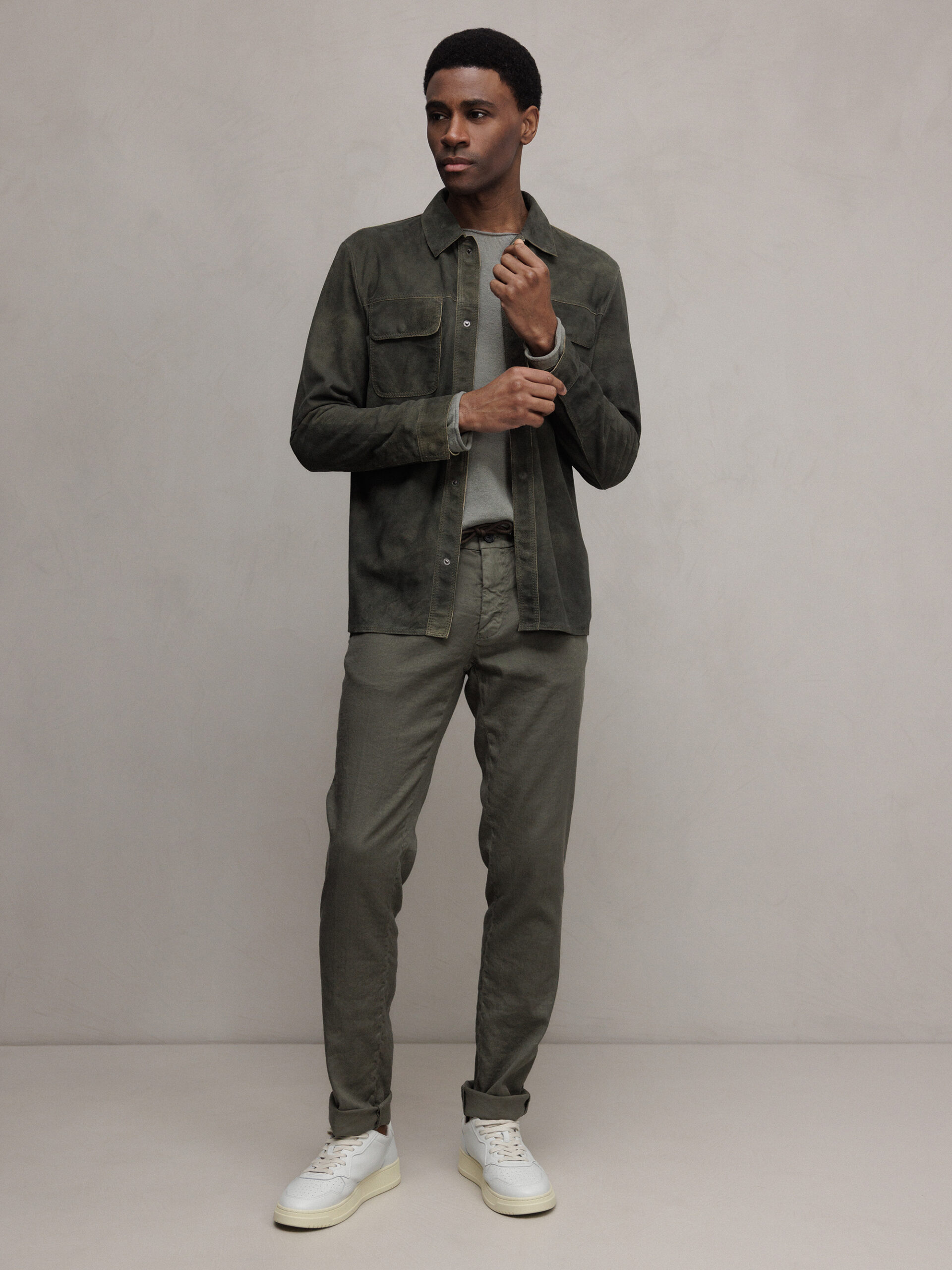 MASON'S Hose aus Leinen Herren (462 MILITARY)