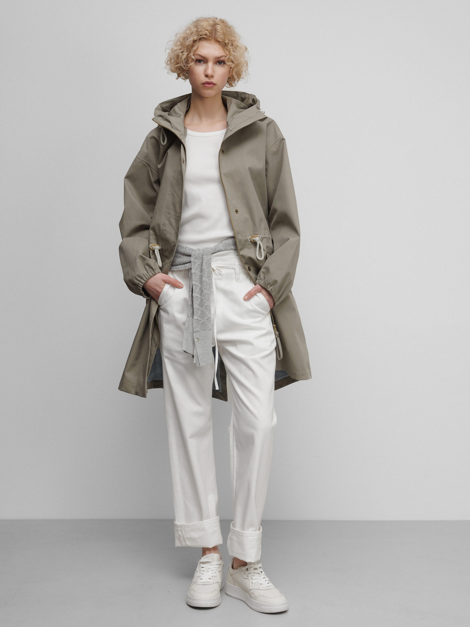 G-LAB Oversized Parka aus Baumwolle Damen (710 SMOKE)