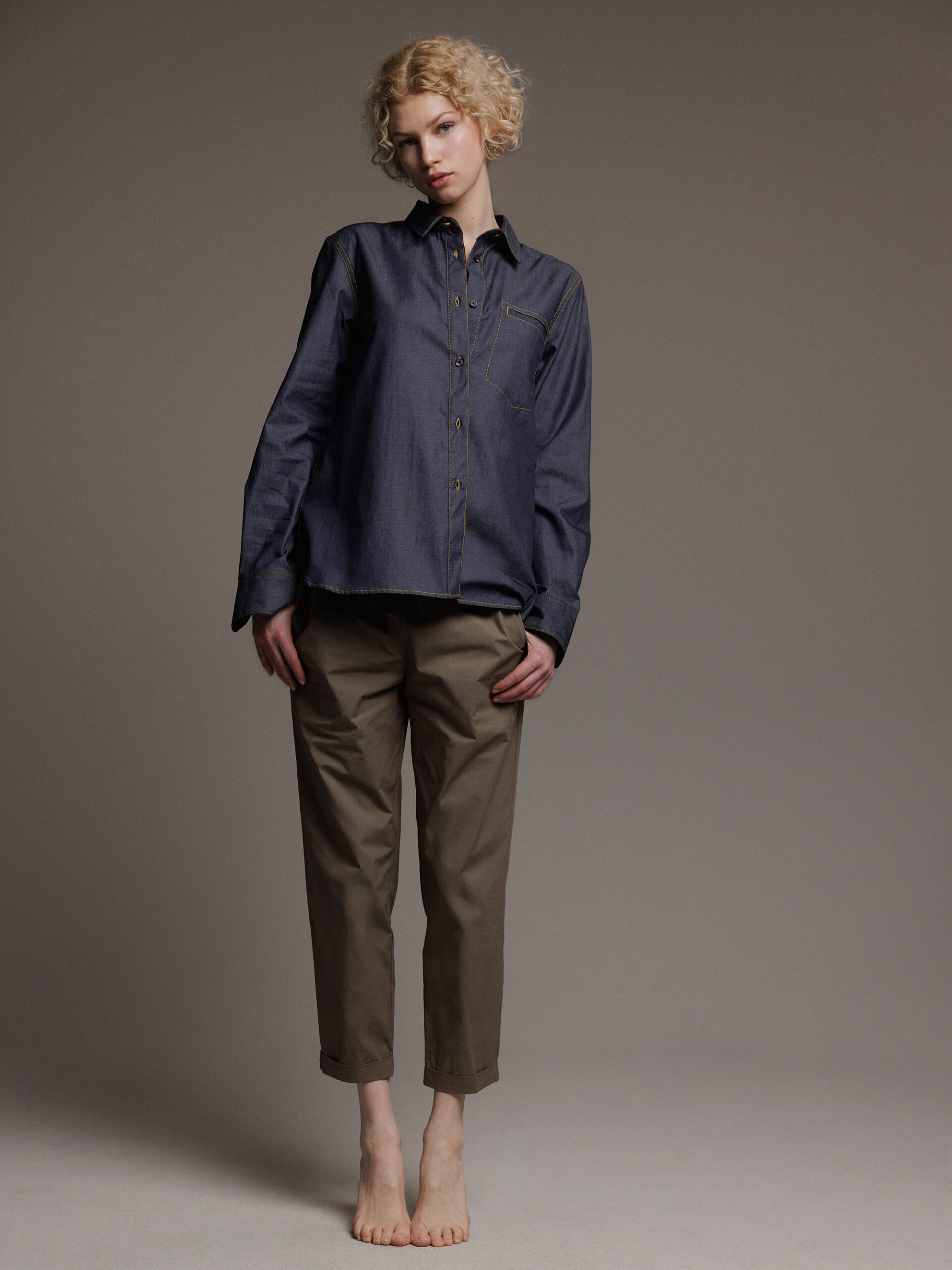 LIS LAREIDA Hose aus Baumwolle Damen (360 OLIV)